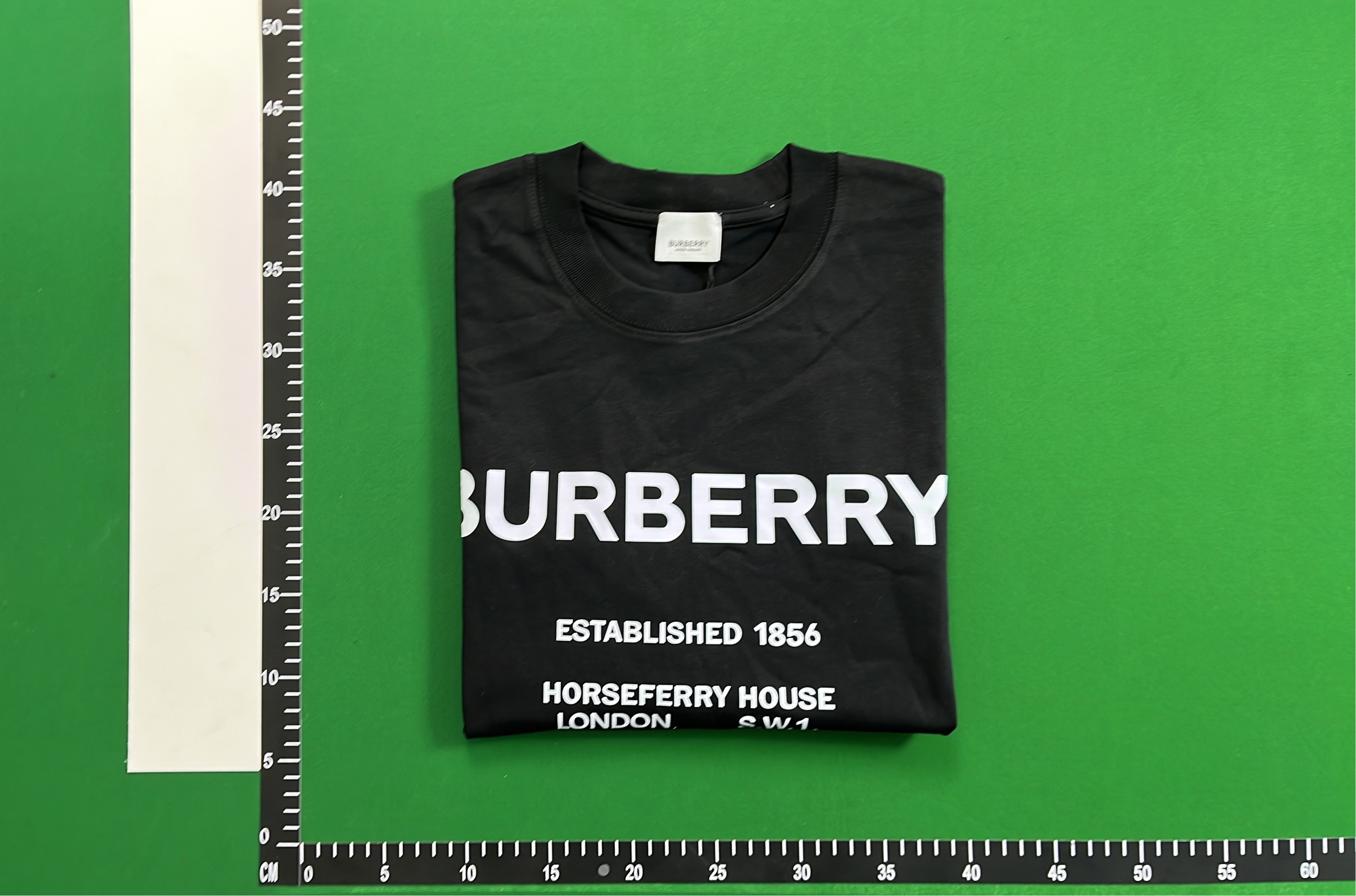 Burberry Black T-Shirt with White Logo Print
