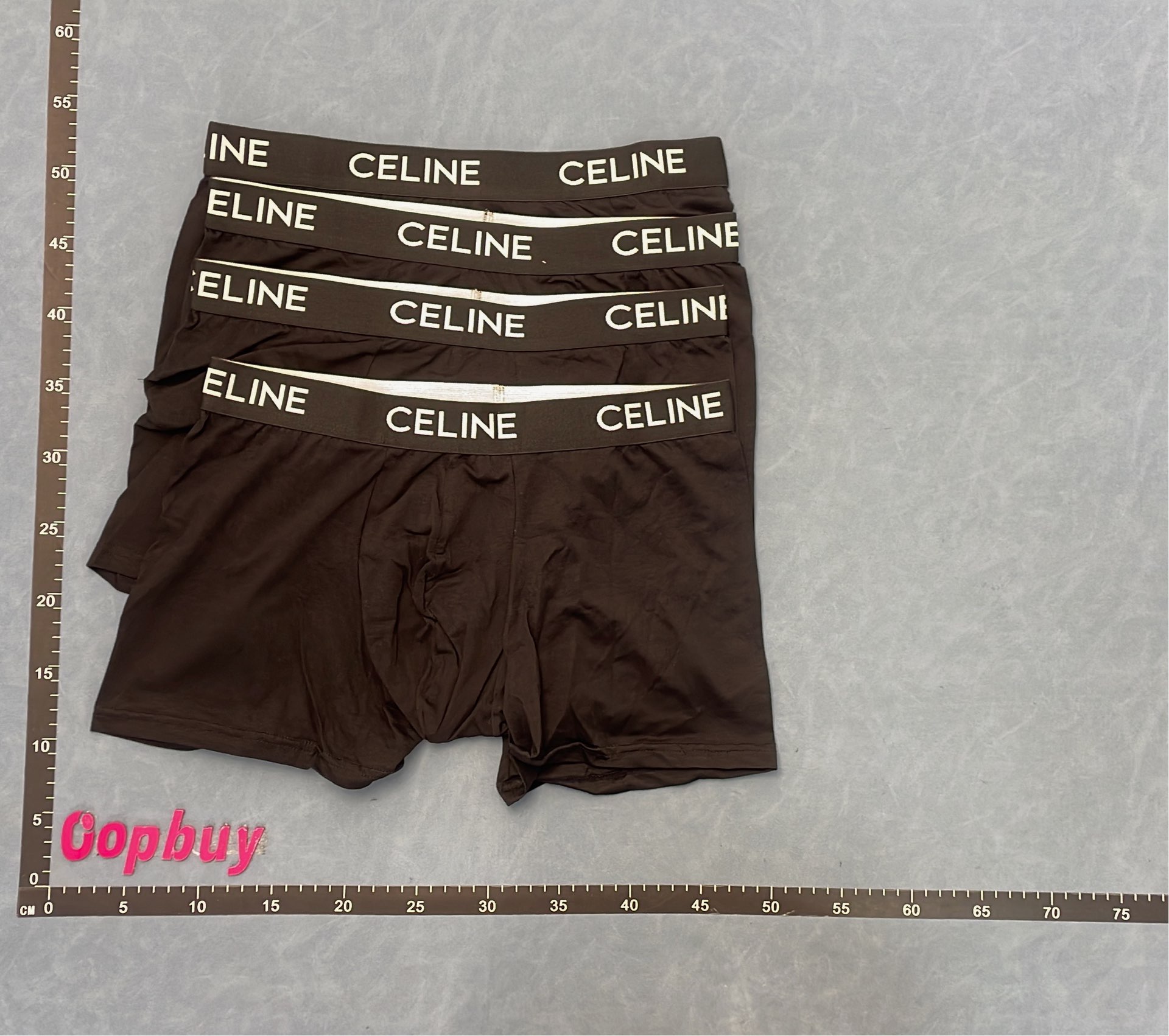 CELINE Black Underwear with Logo Waistband
