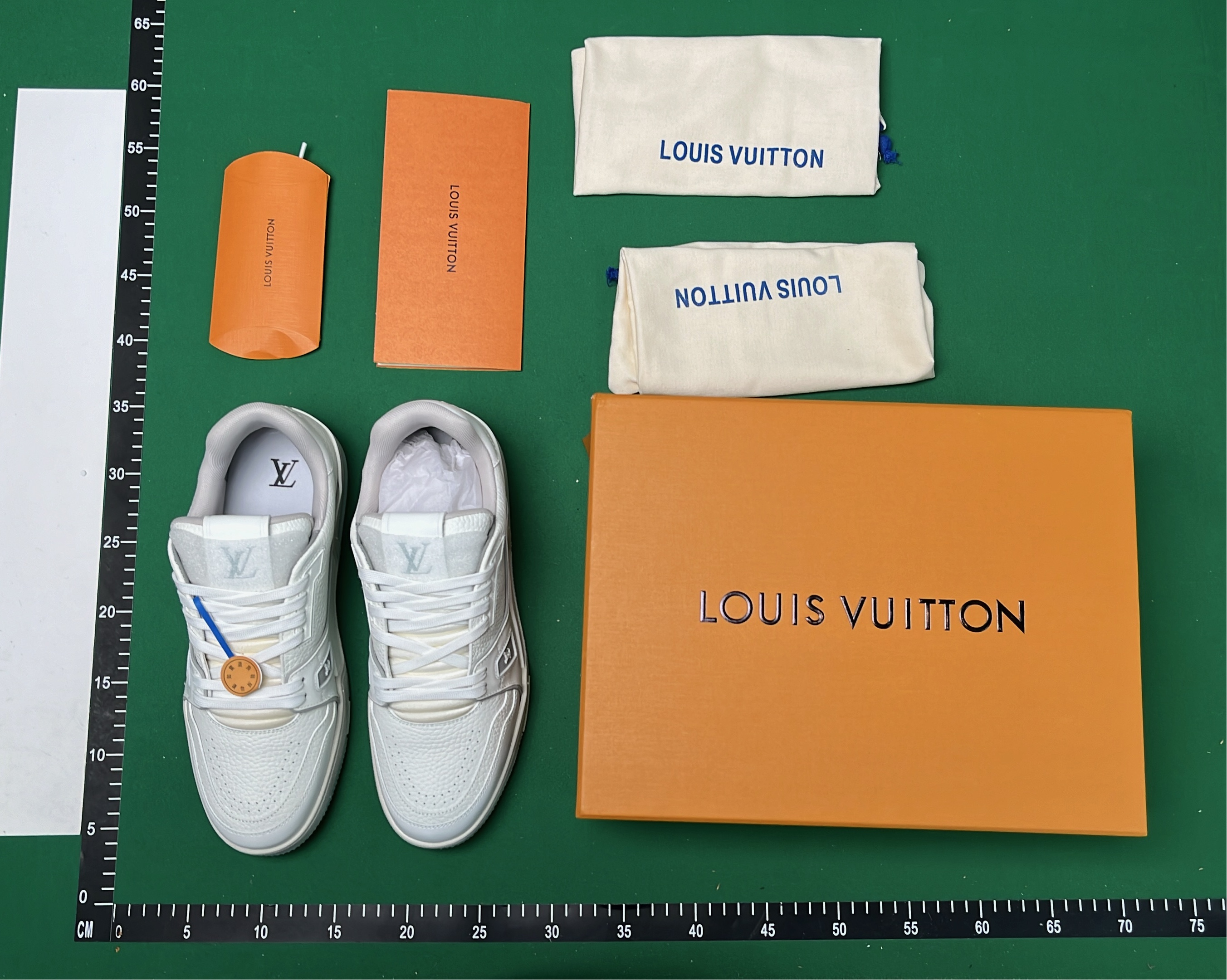 TOPMADE Sparkle Sneakers with LV Logo Design