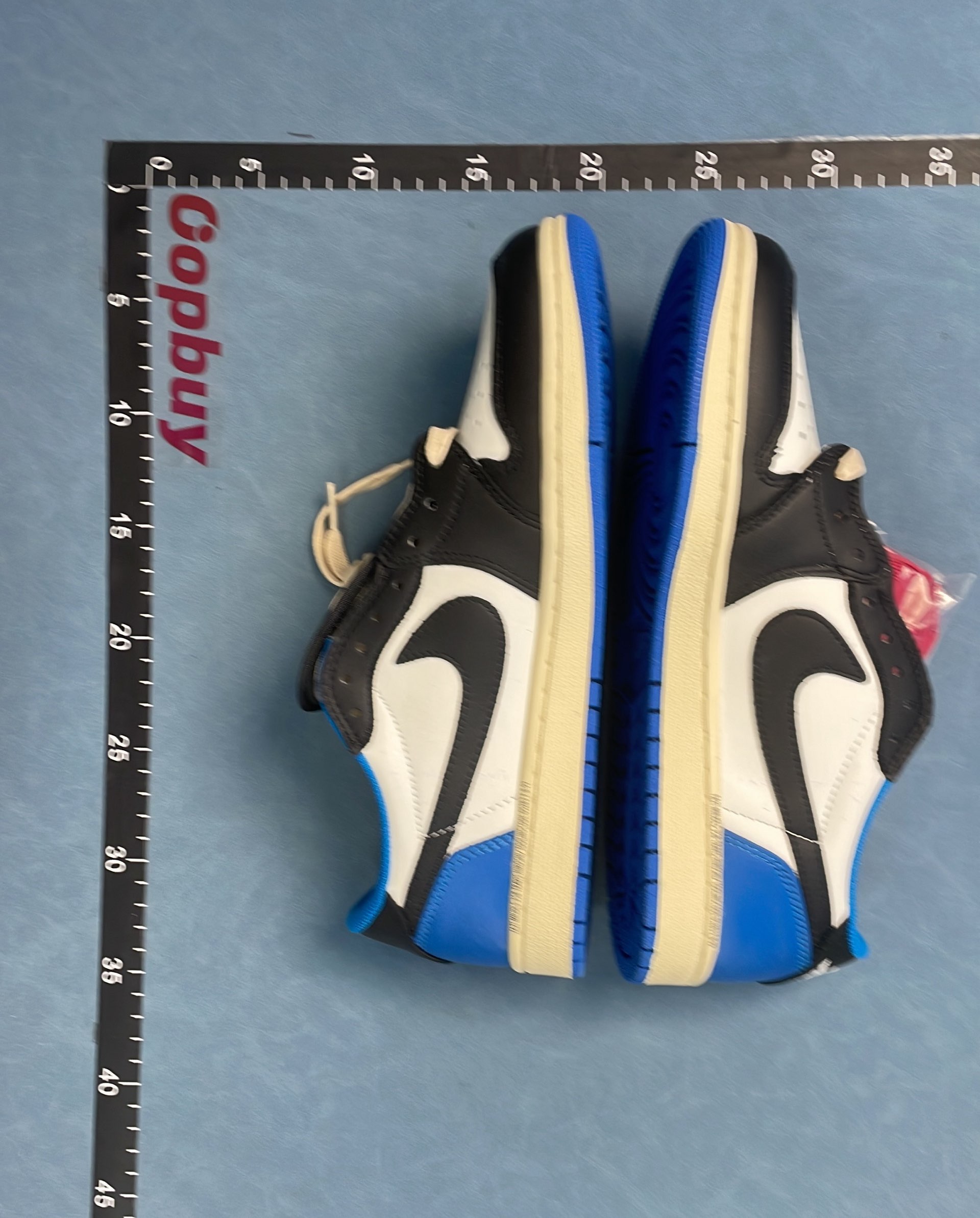 Nike Air Jordan 1 Low White Black Royal Blue Sneakers