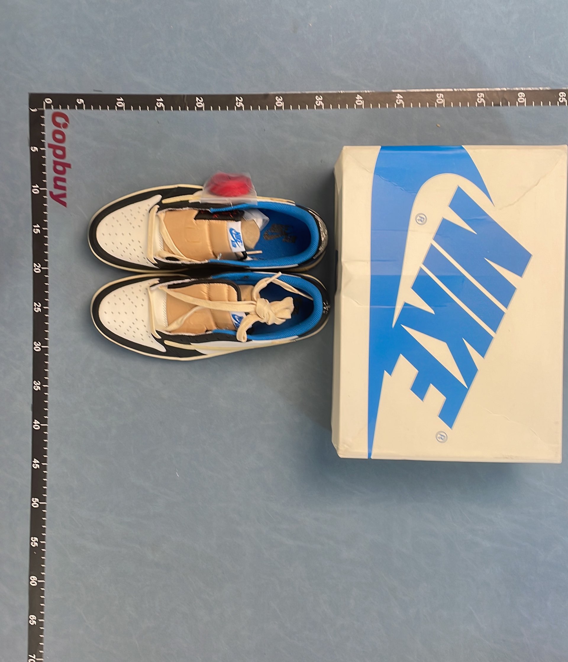 Nike Air Jordan 1 Low White Black Royal Blue Sneakers