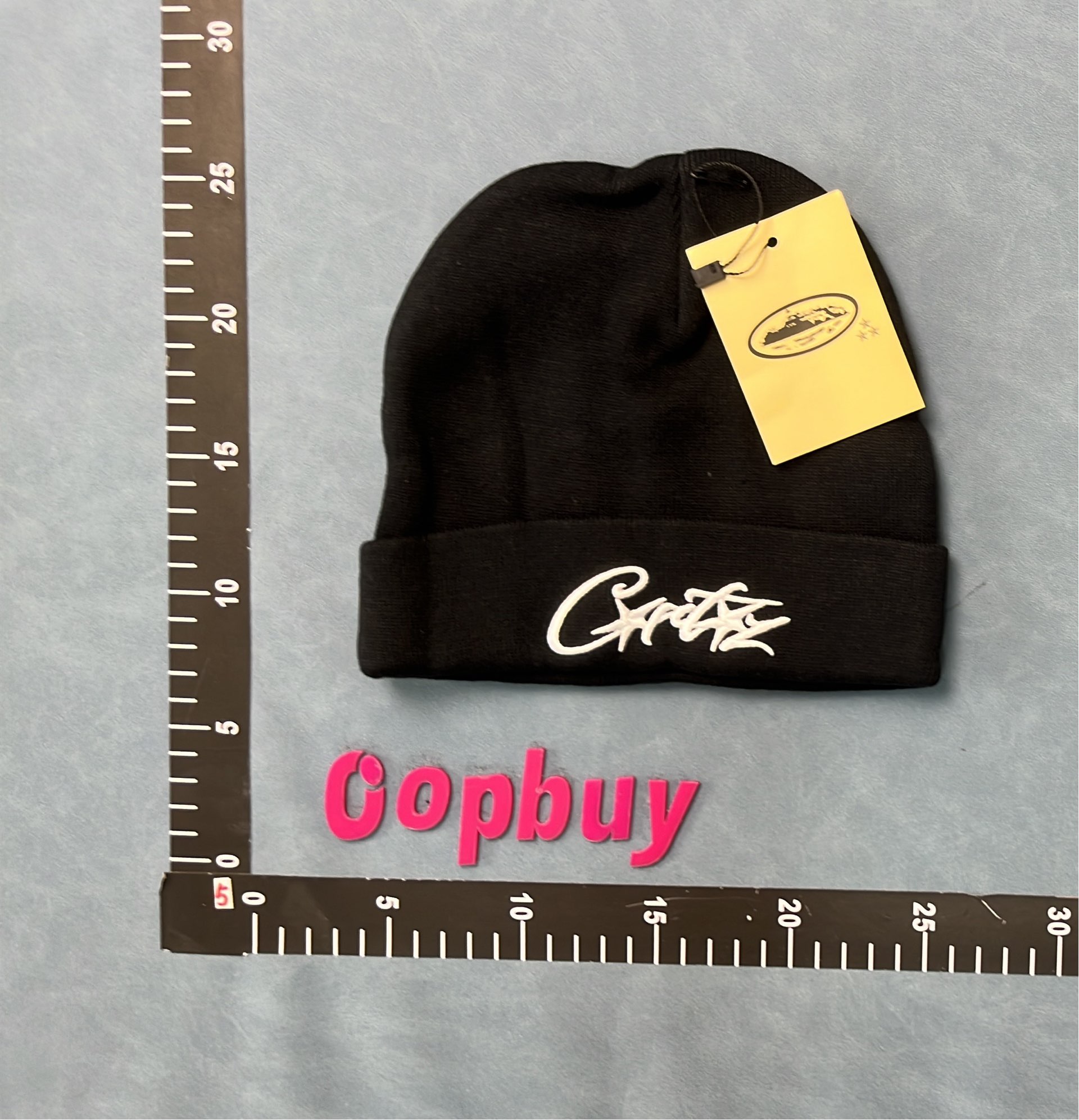 Curtiz Black Beanie Hat with Embroidered Logo