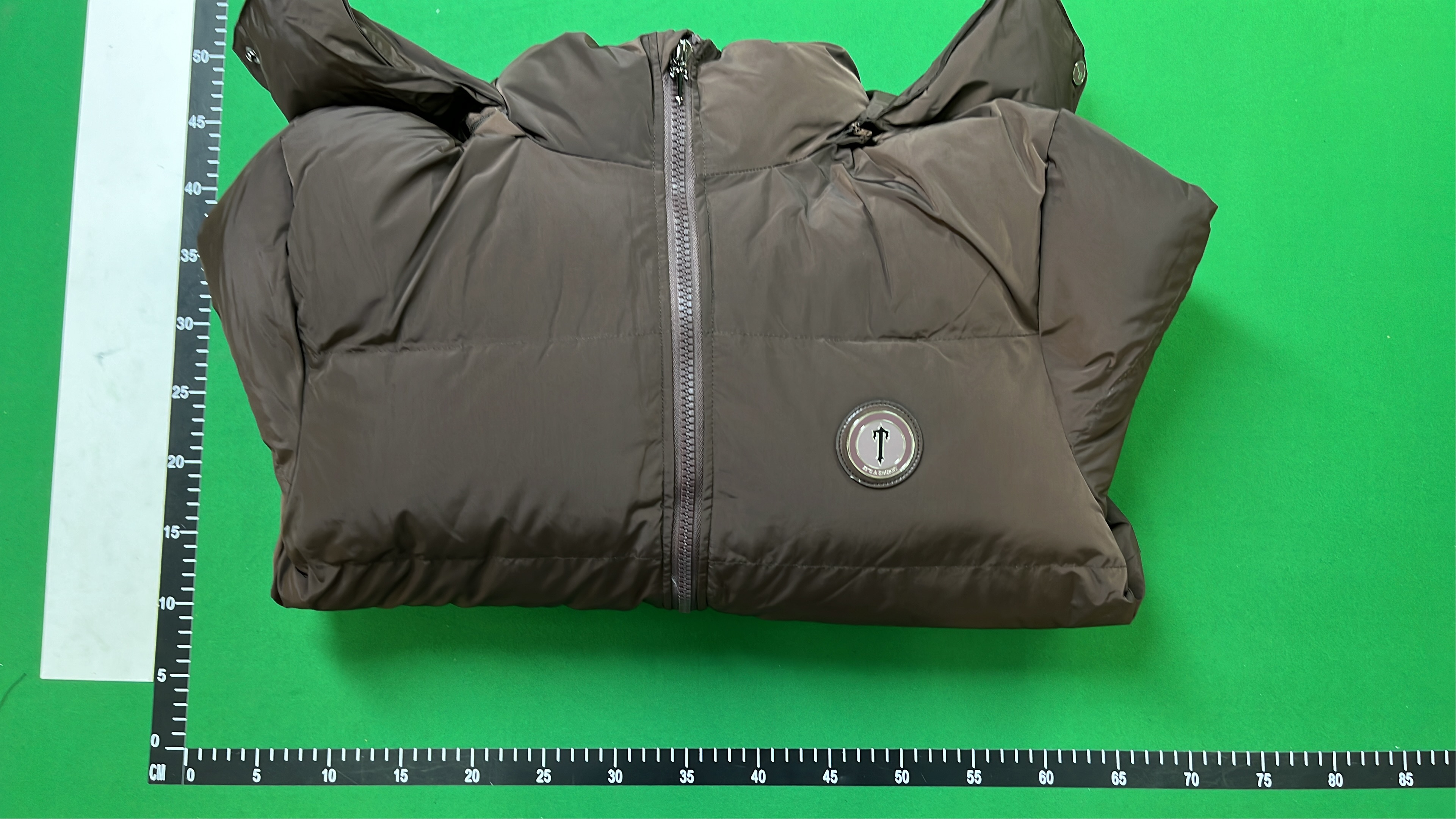 Brown Puffer Jacket with Detachable Hood for Winter Warmth