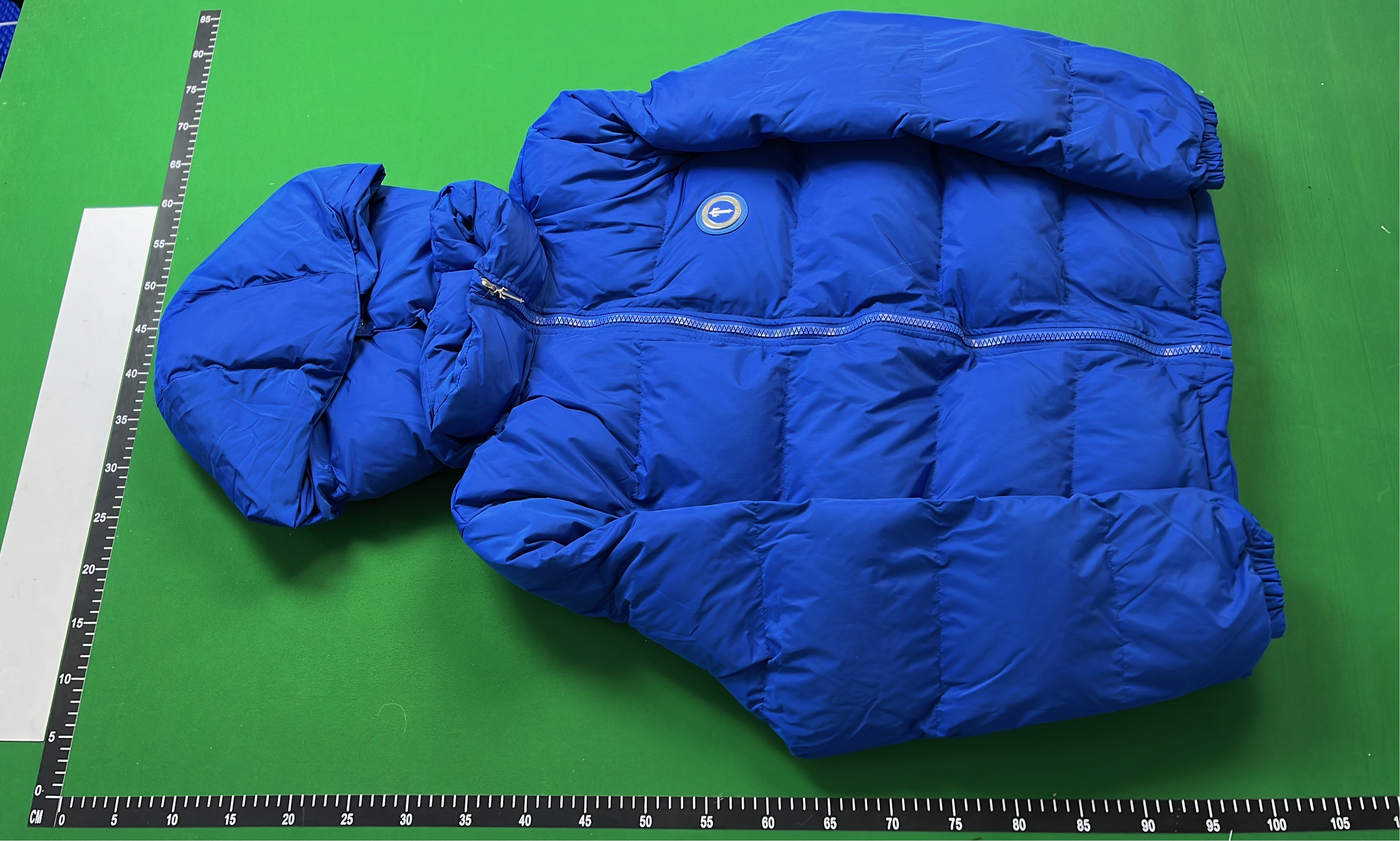 Blue Down Hooded Jacket for Men