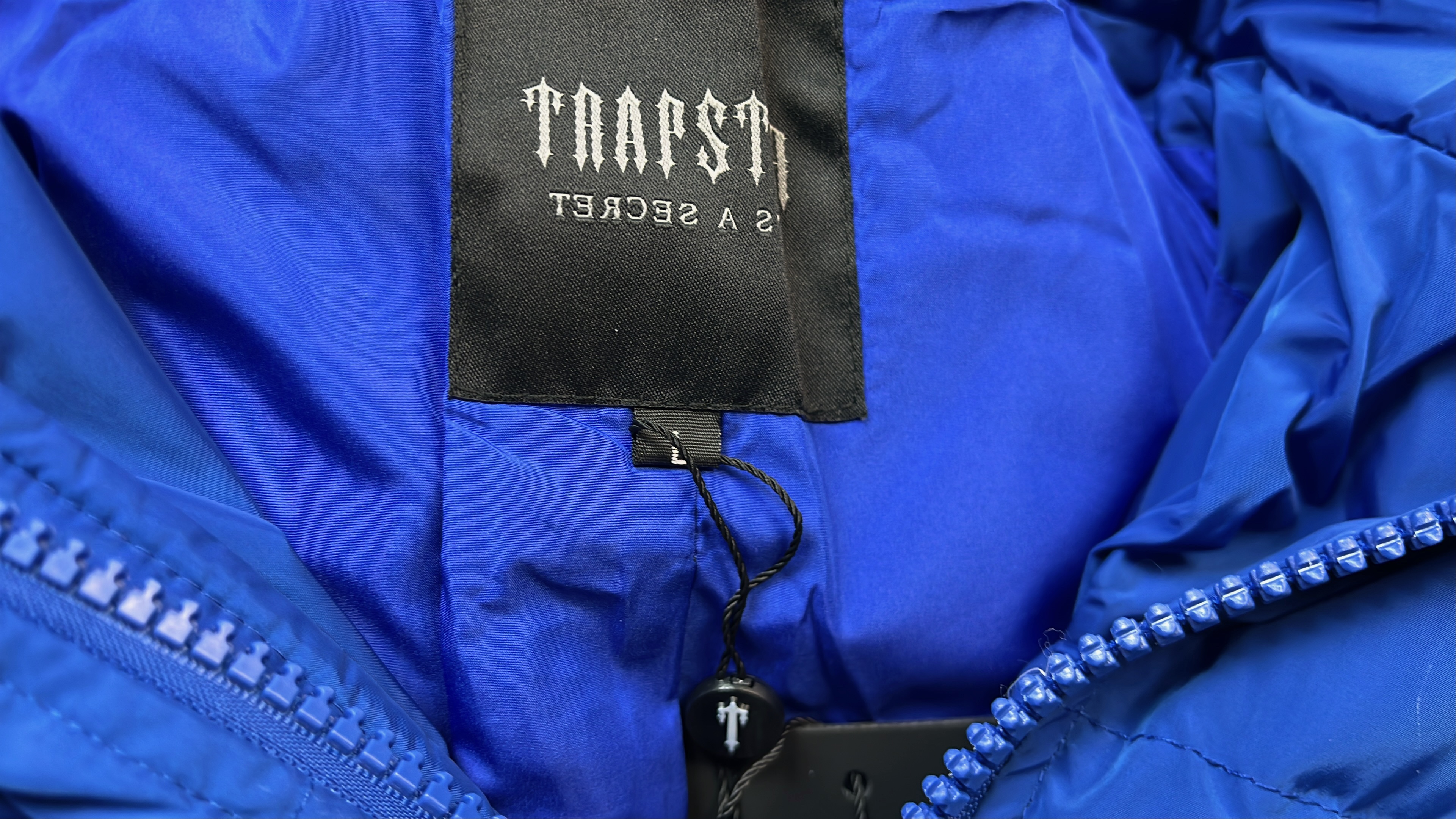 Blue Down Hooded Jacket for Men