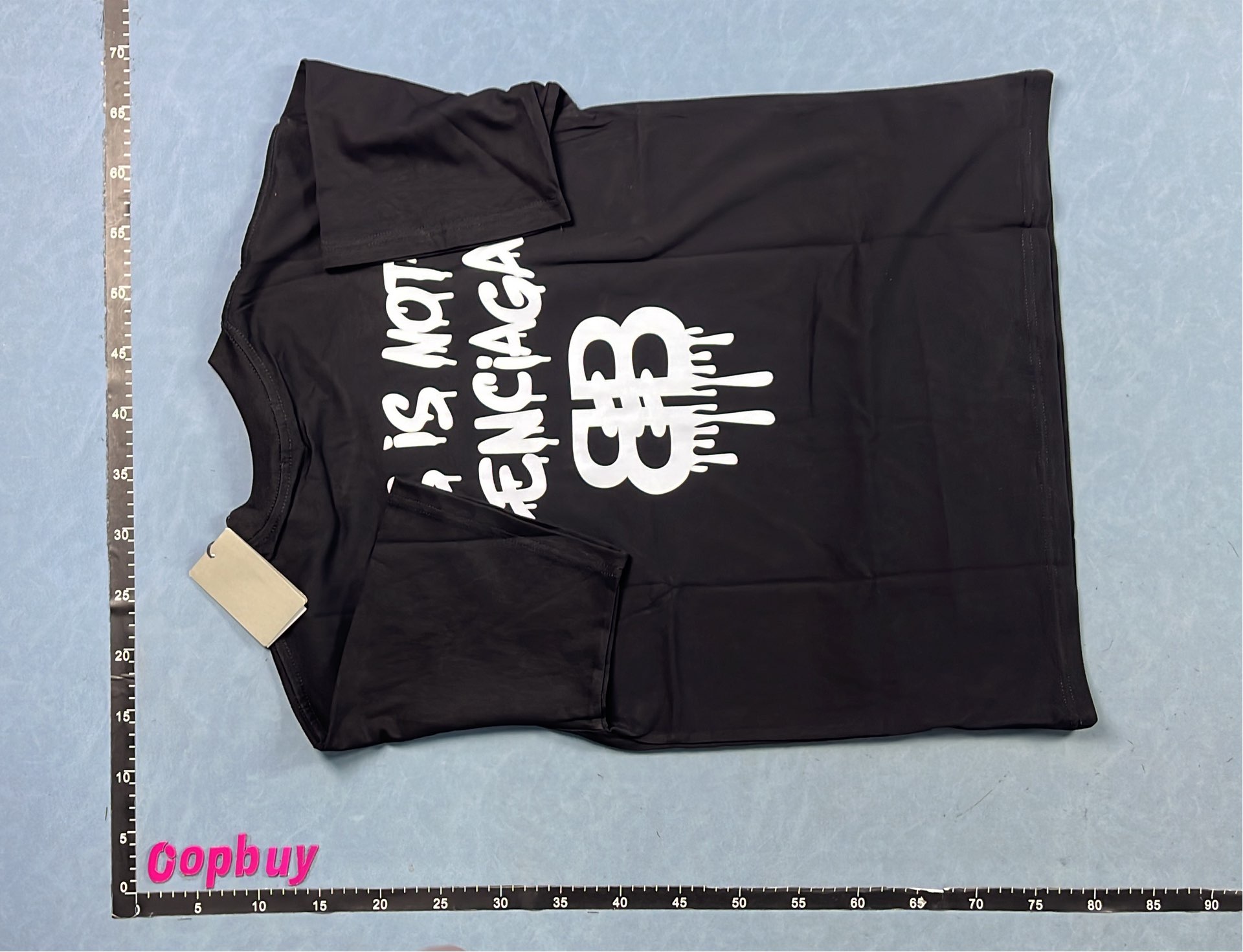 Balenciaga Black T-Shirt with Graphic Print