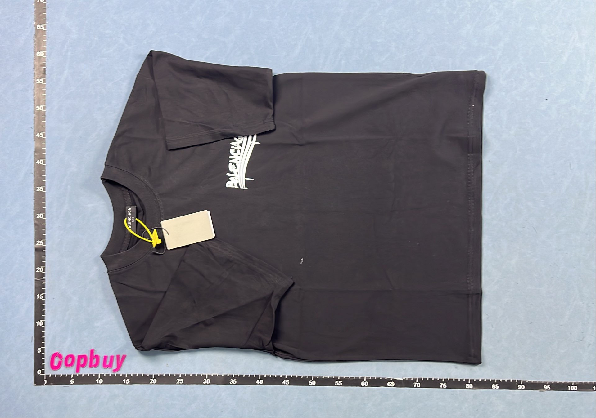 Balenciaga Black T-Shirt with Graphic Print