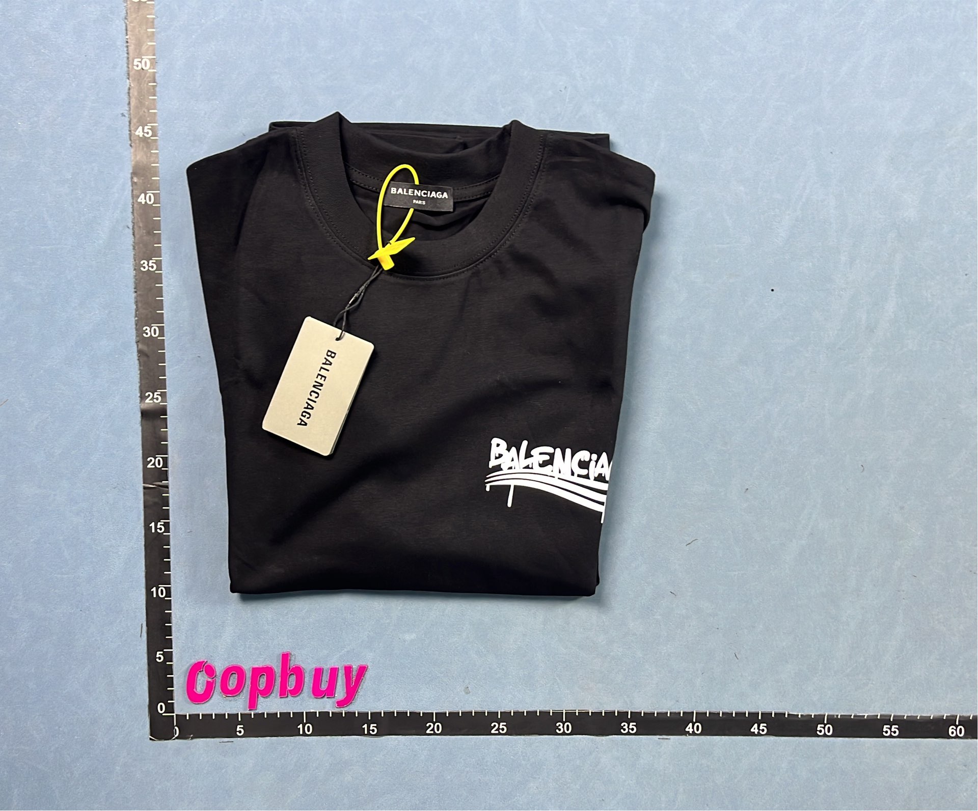 Balenciaga Black T-Shirt with Graphic Print