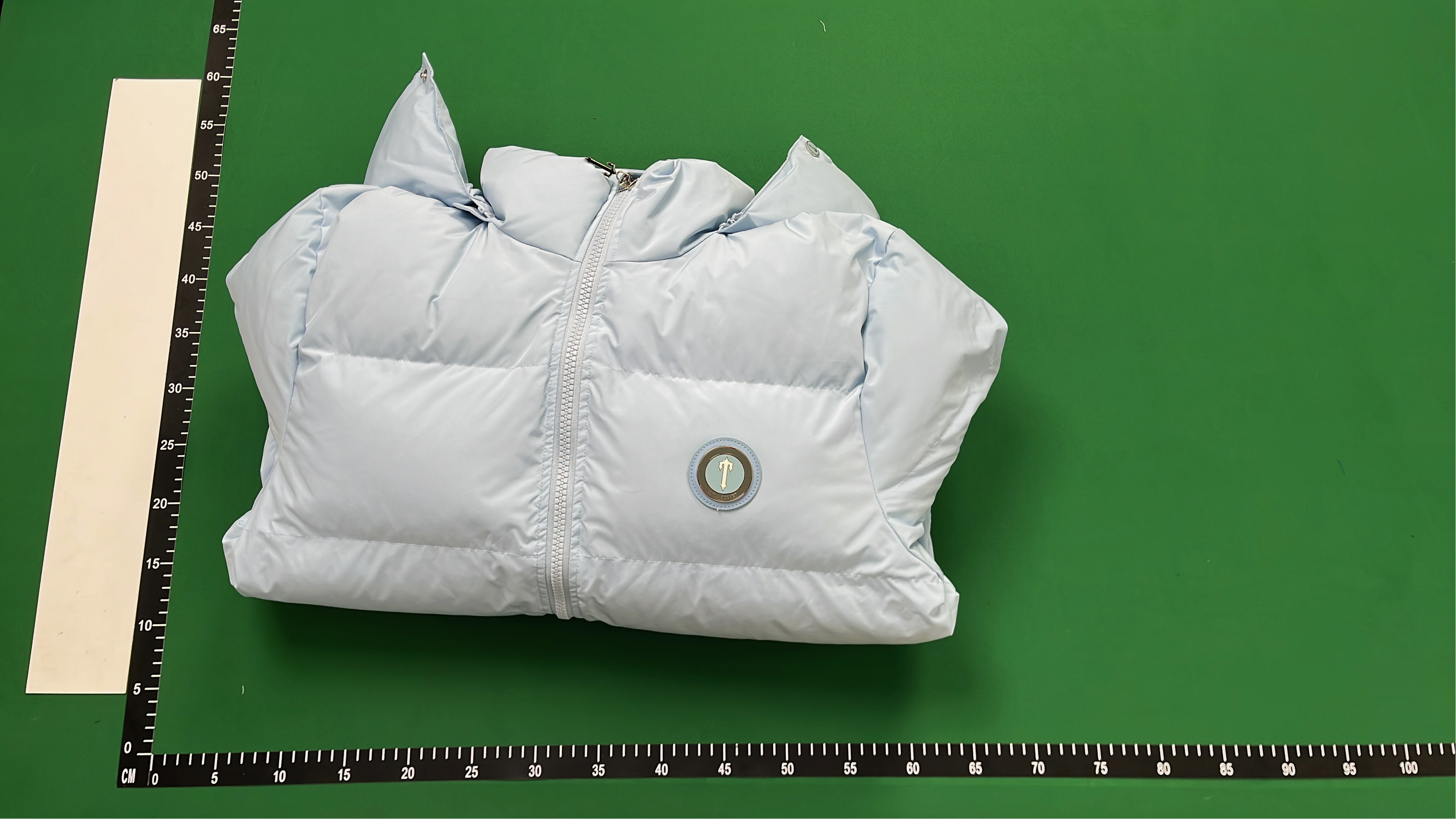 Lightweight Down Jacket with Hood - Pale Blue