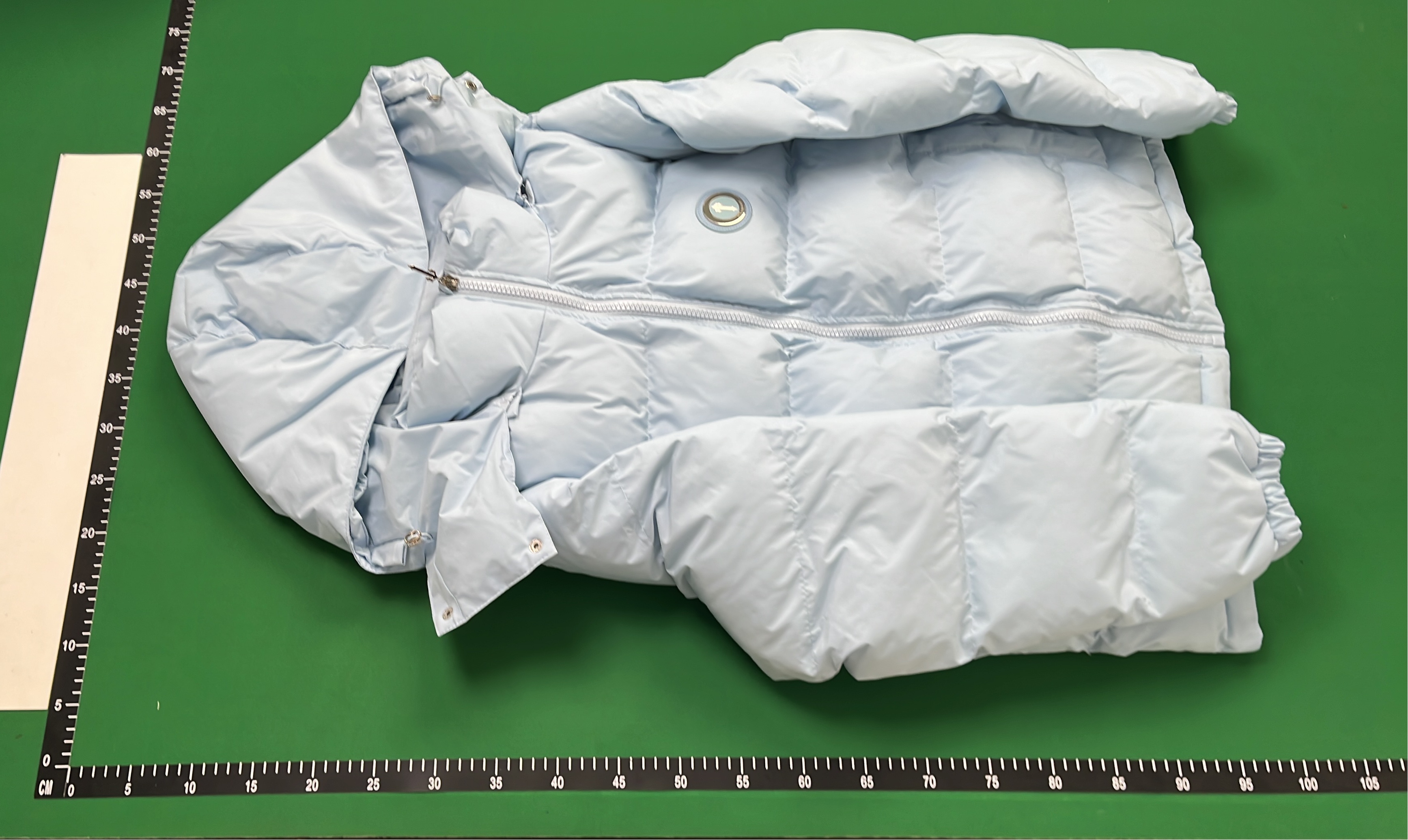 Lightweight Down Jacket with Hood - Pale Blue