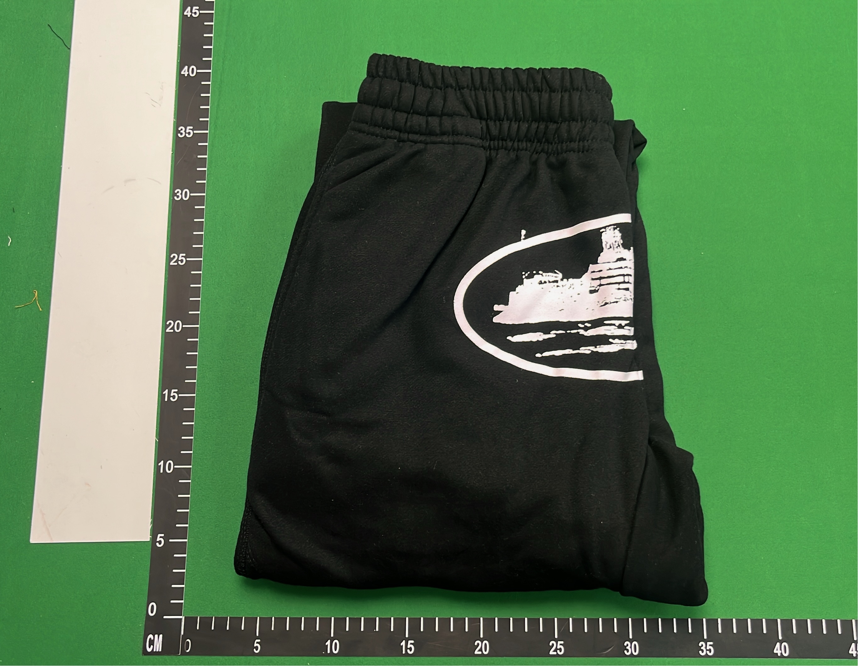 Black OceanVibe Sweatpants with Ship Graphic