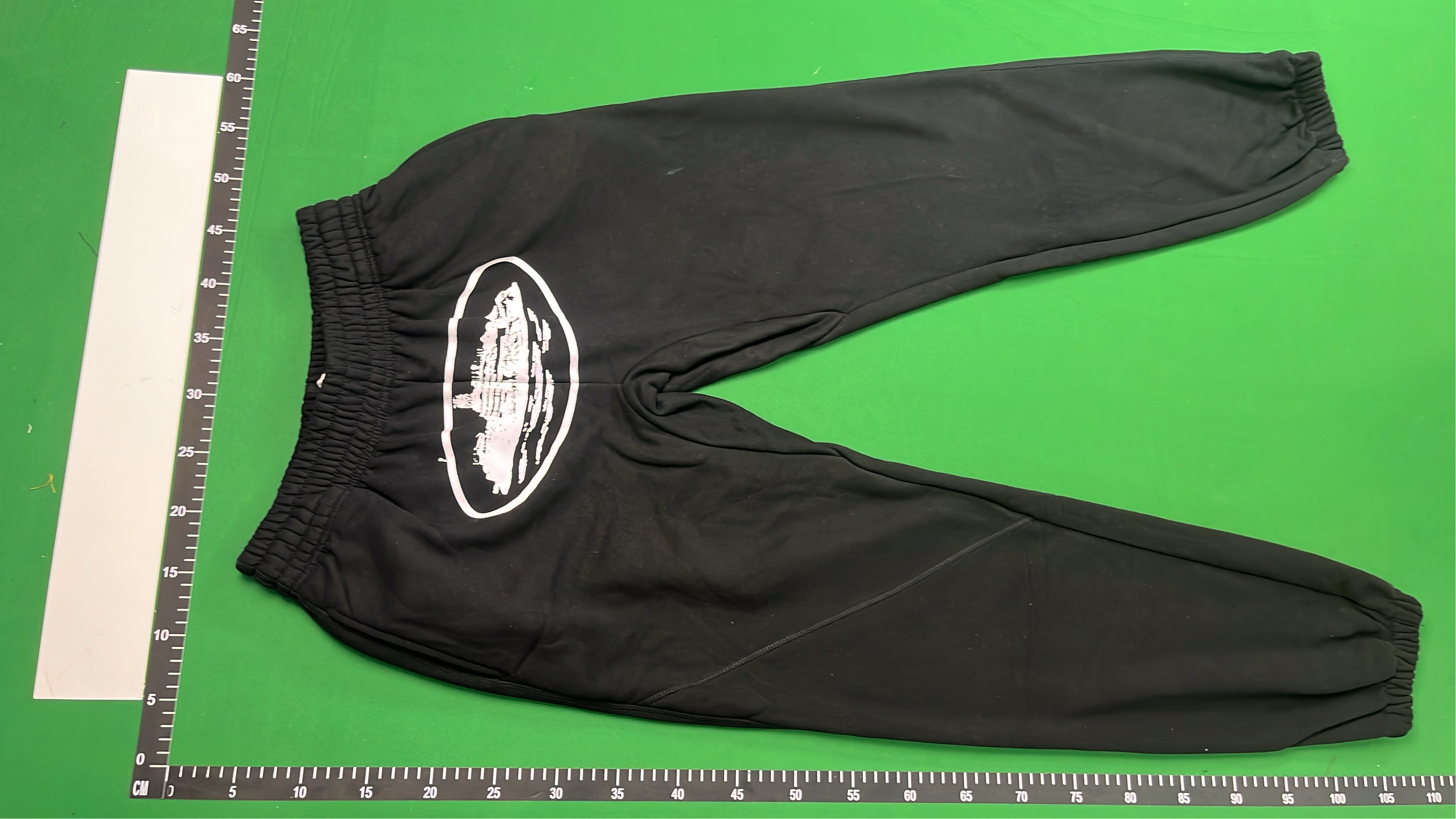 Black OceanVibe Sweatpants with Ship Graphic