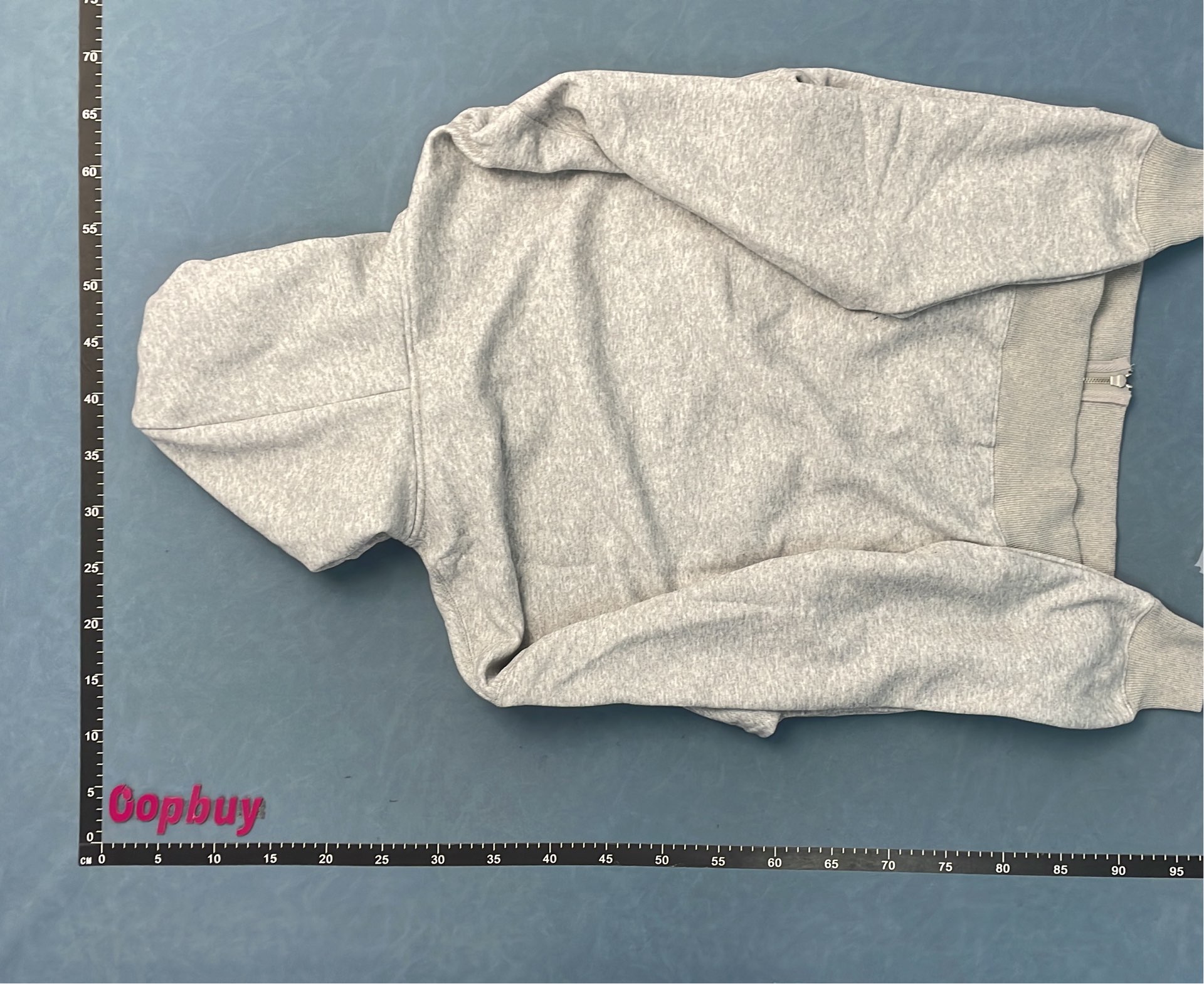 Grey Zip-Up Hoodie with Planet Graphic Design