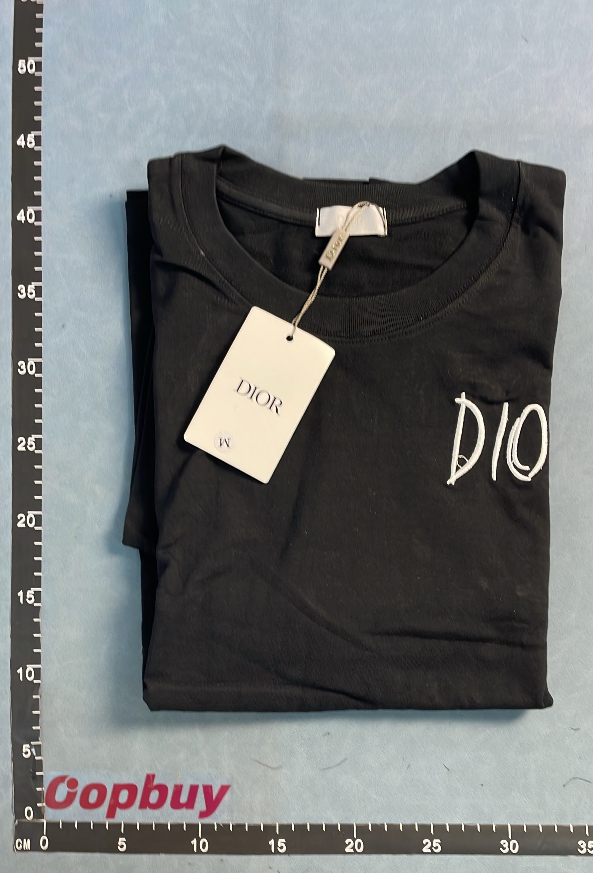 Dior White T-Shirt with Butterfly Embroidery Logo