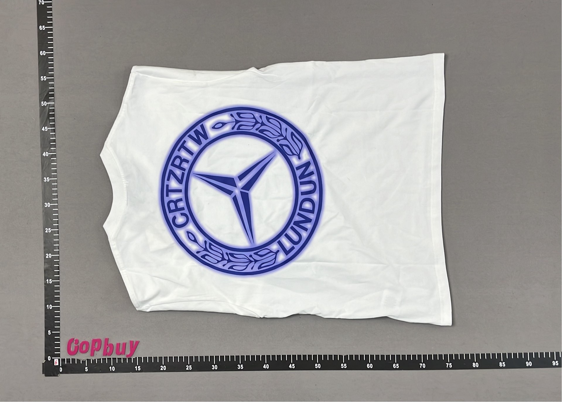 White T-Shirt with Blue CRTZRTW Logo Design