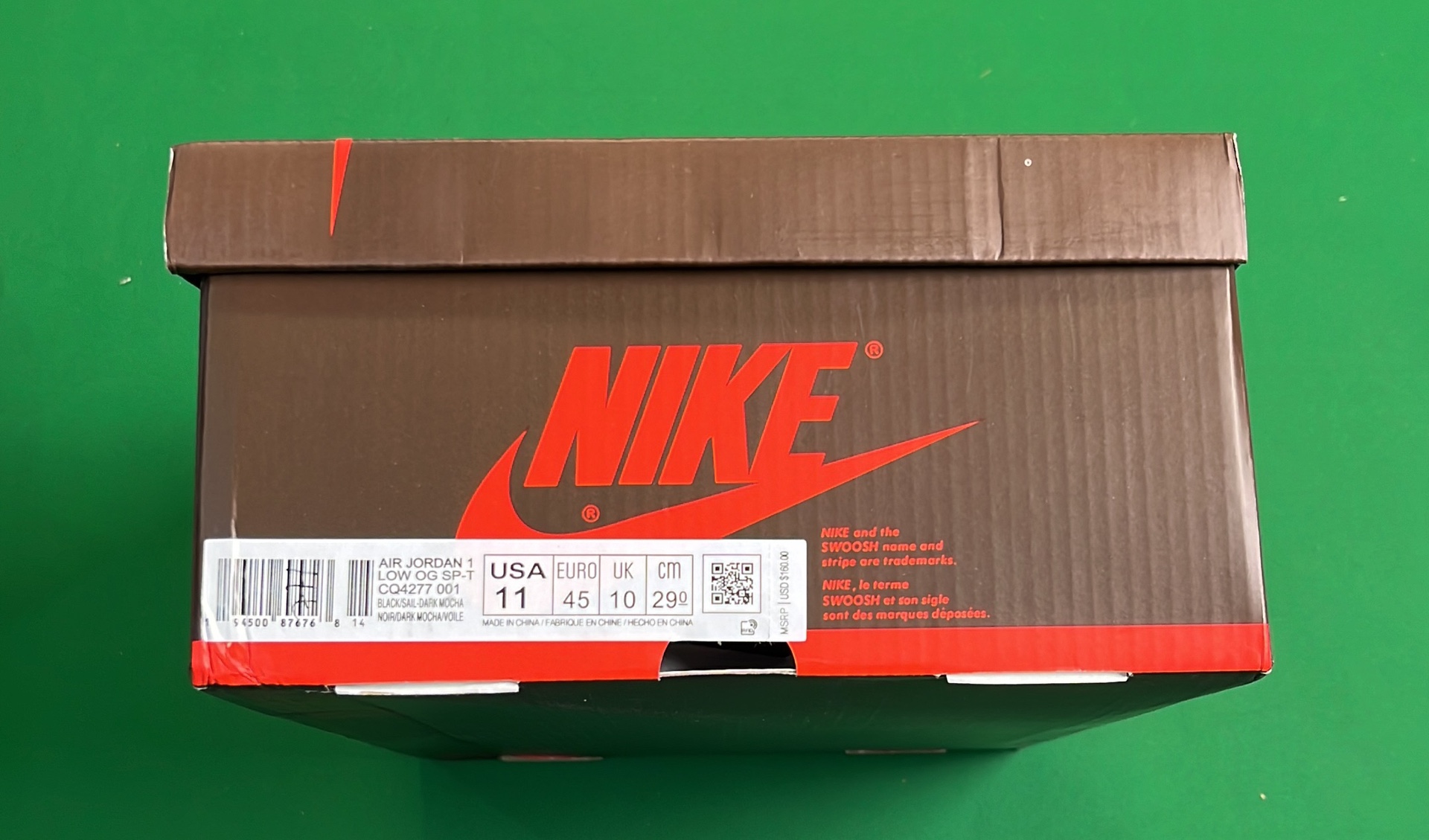 Air Jordan 1 Low OG 'VARSITY RED' White Black Olive