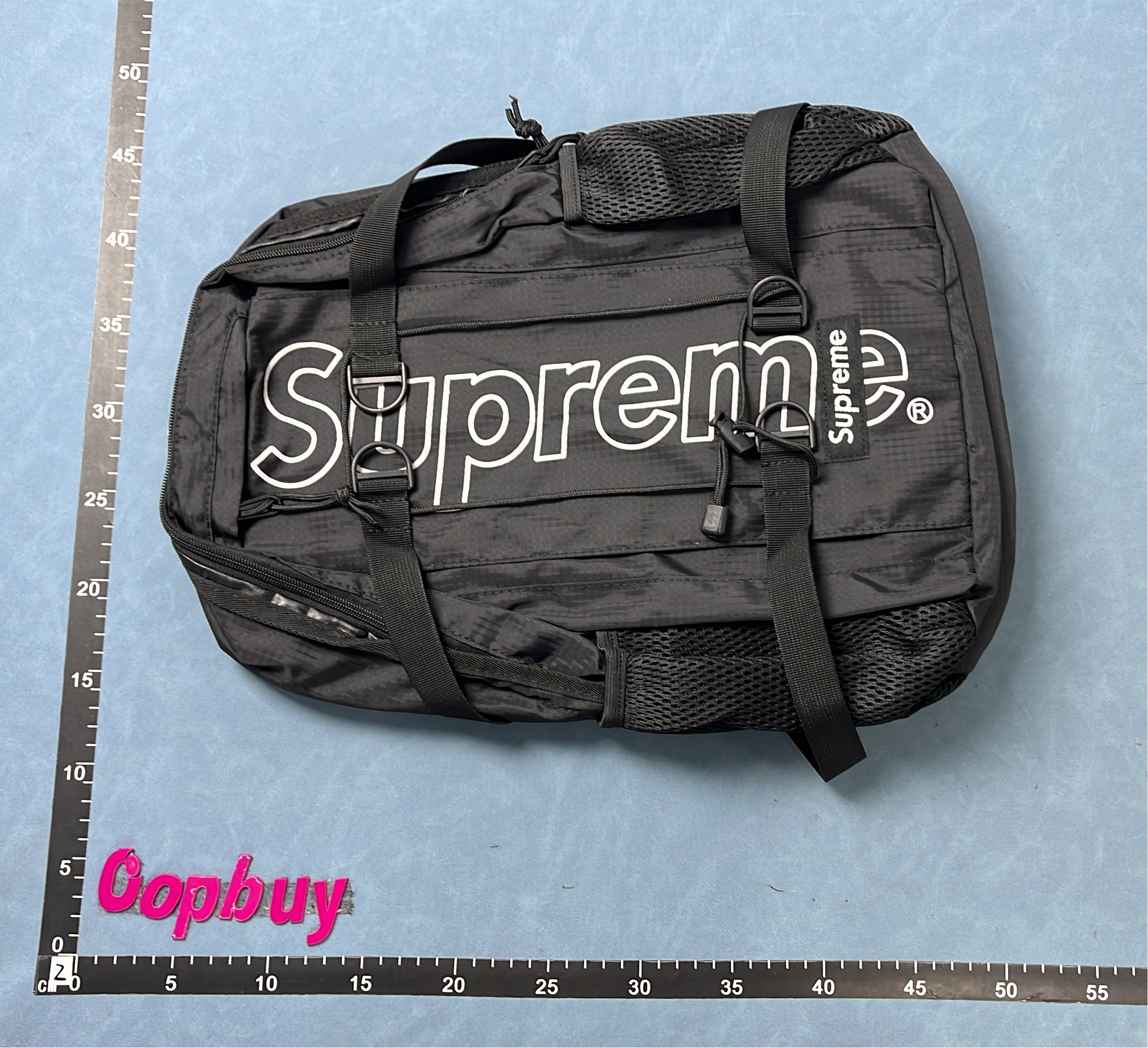 Supreme Backpack in Red Purple Yellow Black