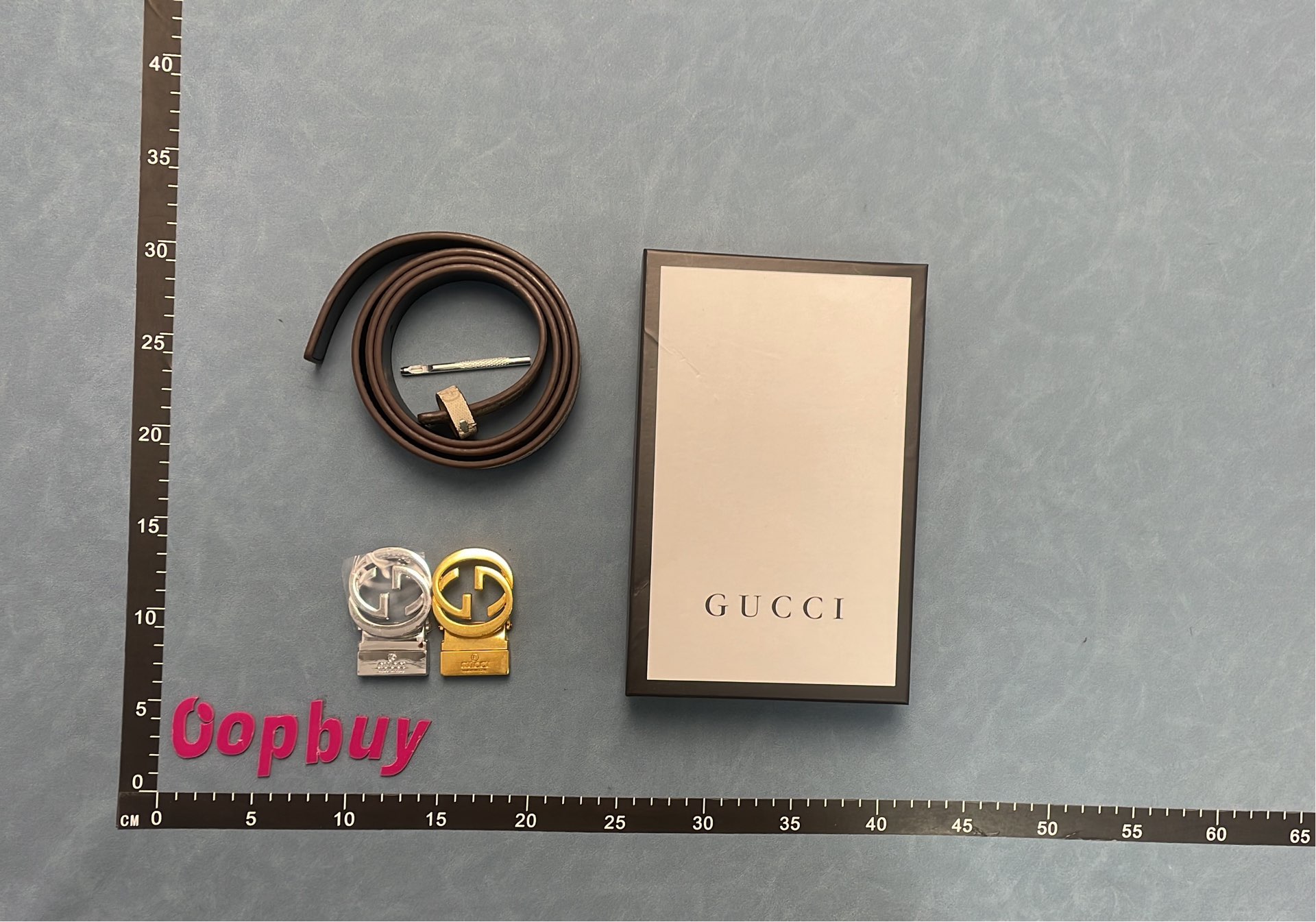 LV Monogram Leather Belt with Interchangeable Buckles
