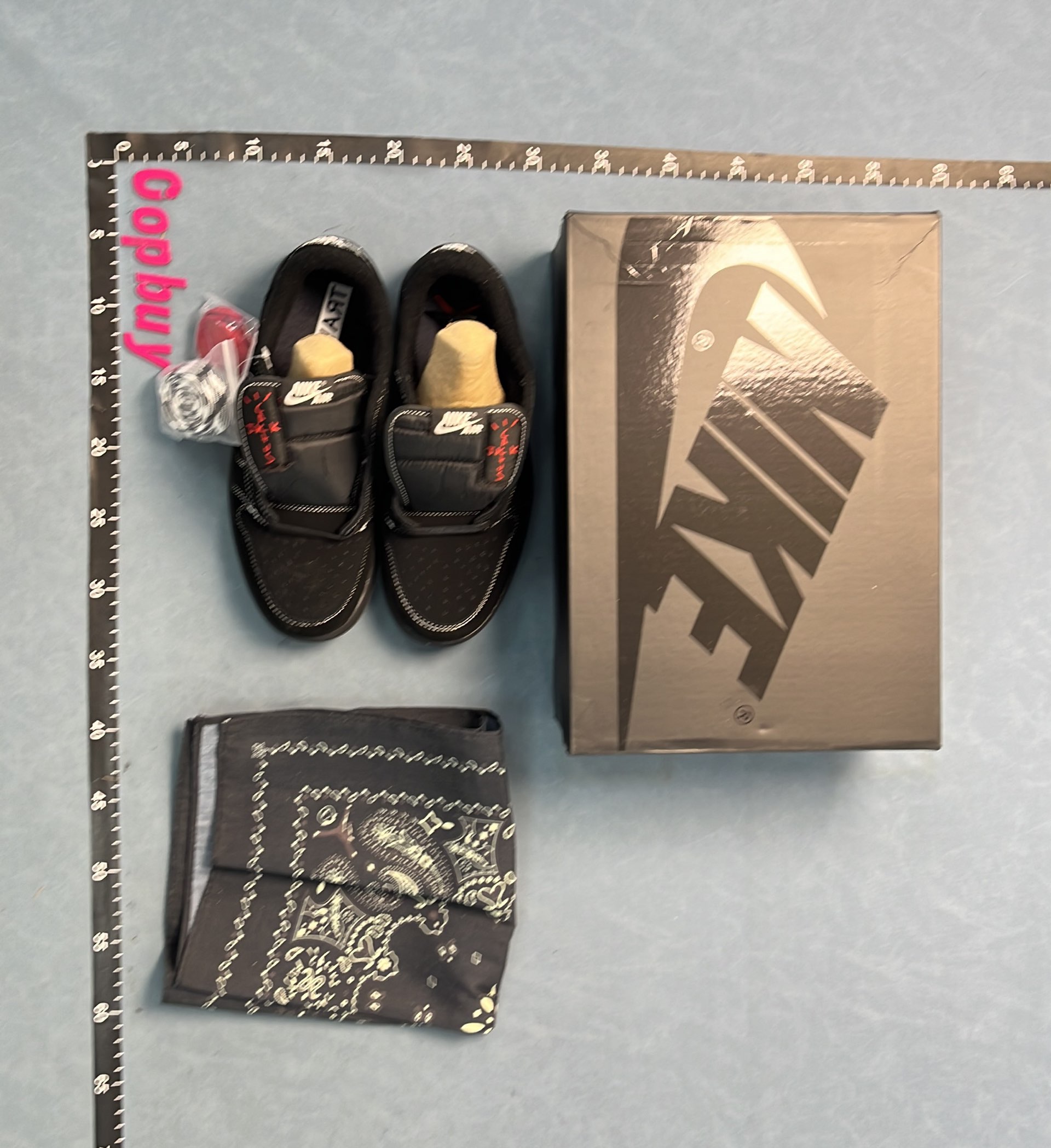 Nike Air Jordan 1 Low Sneakers - Black, White, Blue and Brown