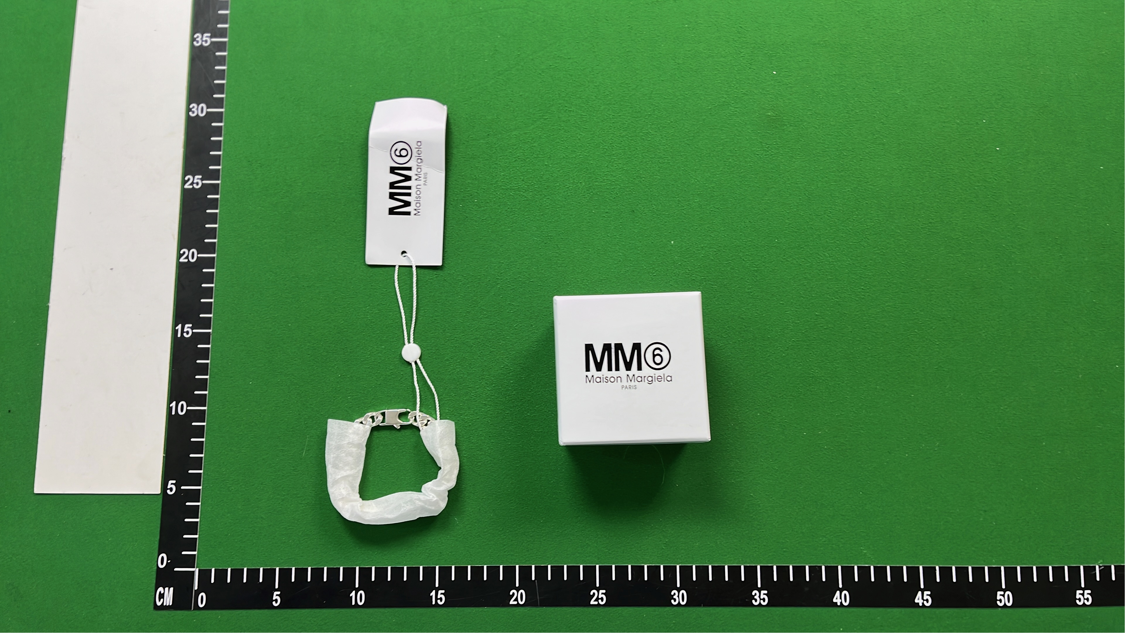 MM6 Silver Chain Bracelet with Engraved Plate