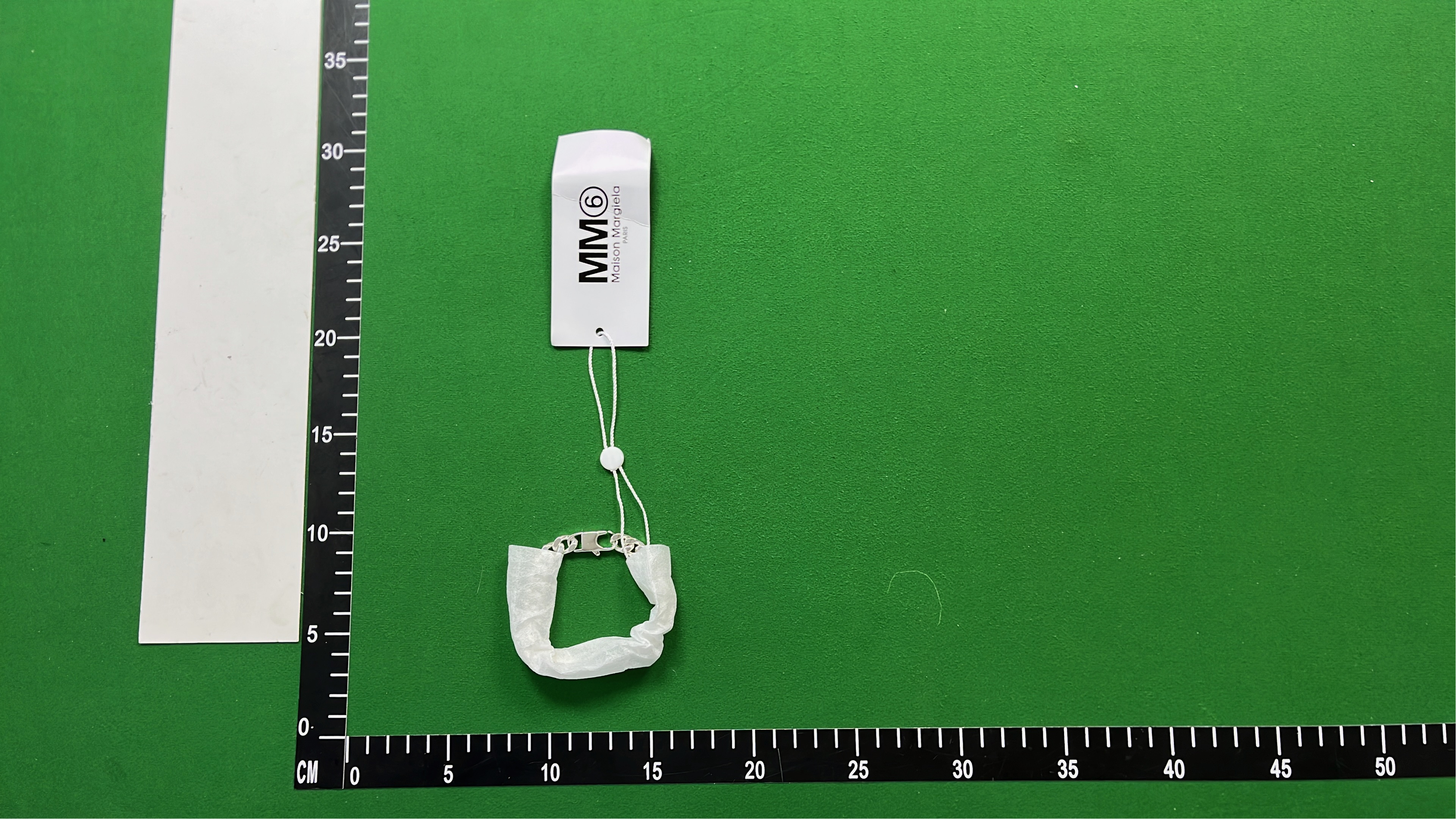 MM6 Silver Chain Bracelet with Engraved Plate