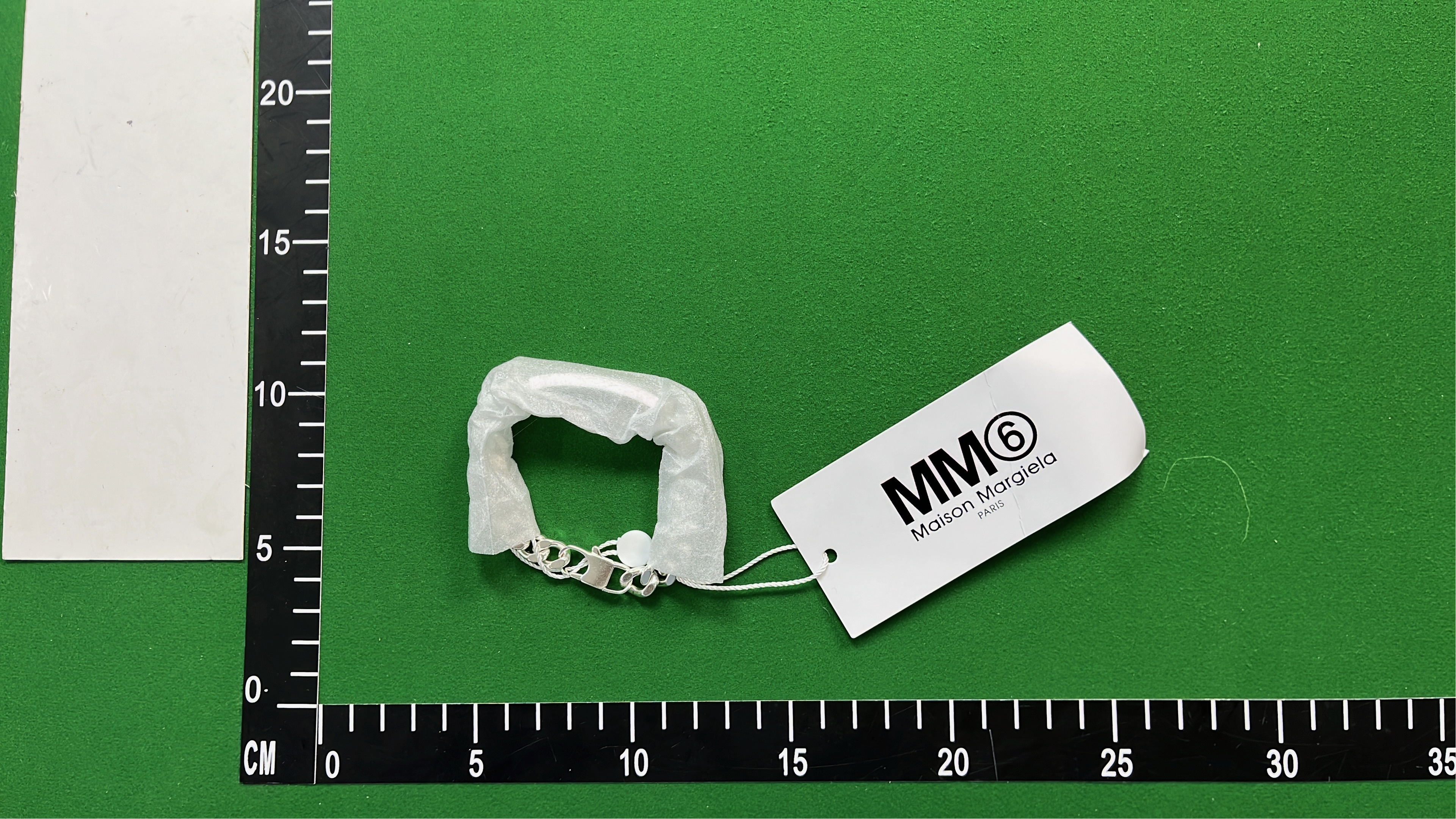 MM6 Silver Chain Bracelet with Engraved Plate