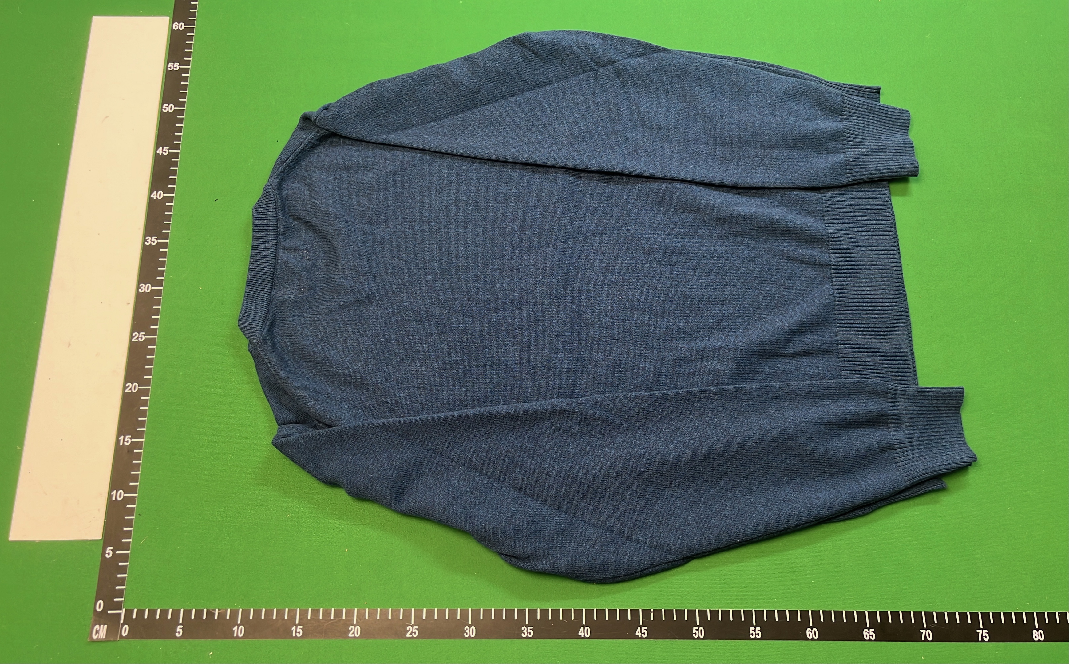 Navy Blue Crewneck Knit Sweater for Women - Soft Wool Blend