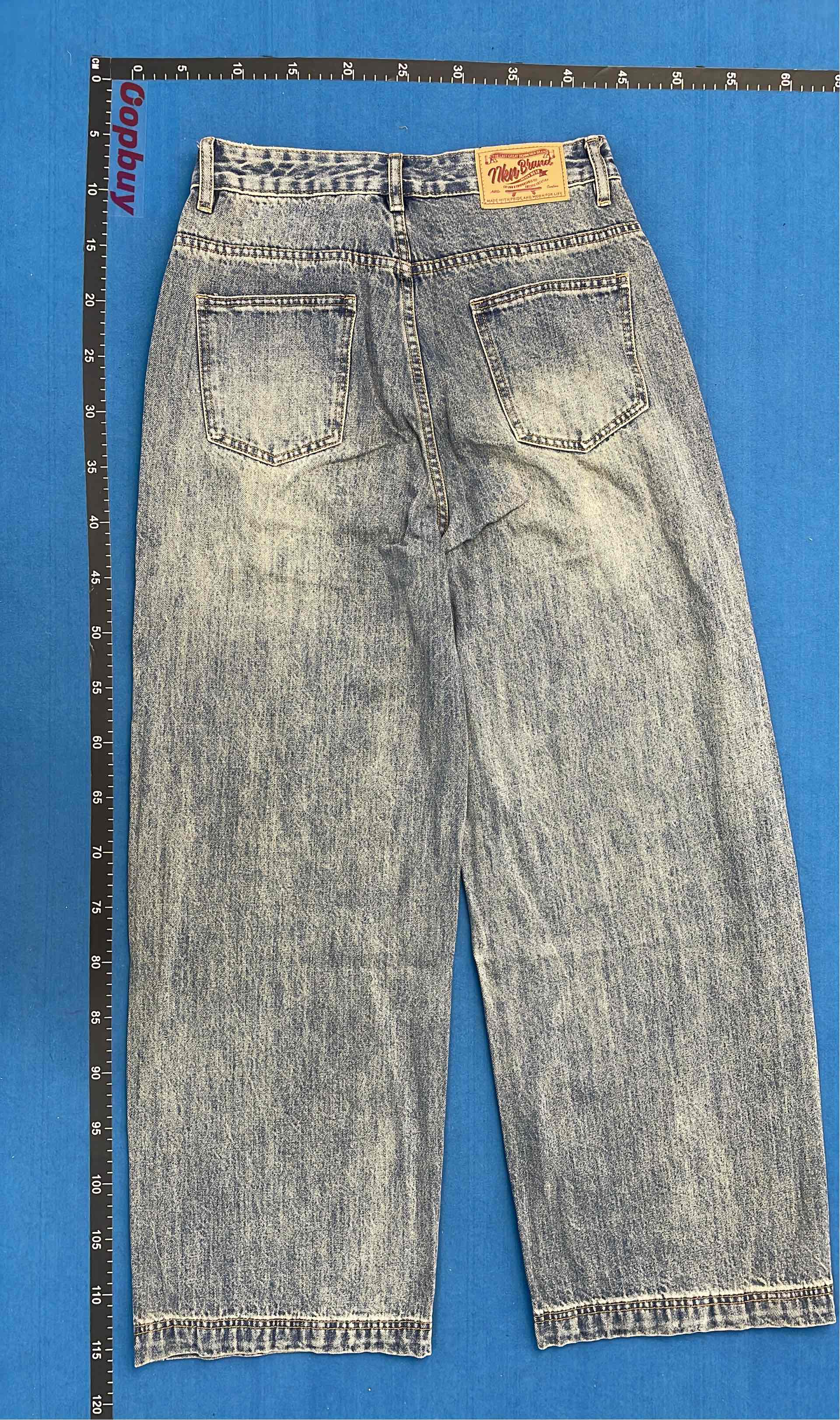 Wide Leg Distressed Denim Jeans for Men