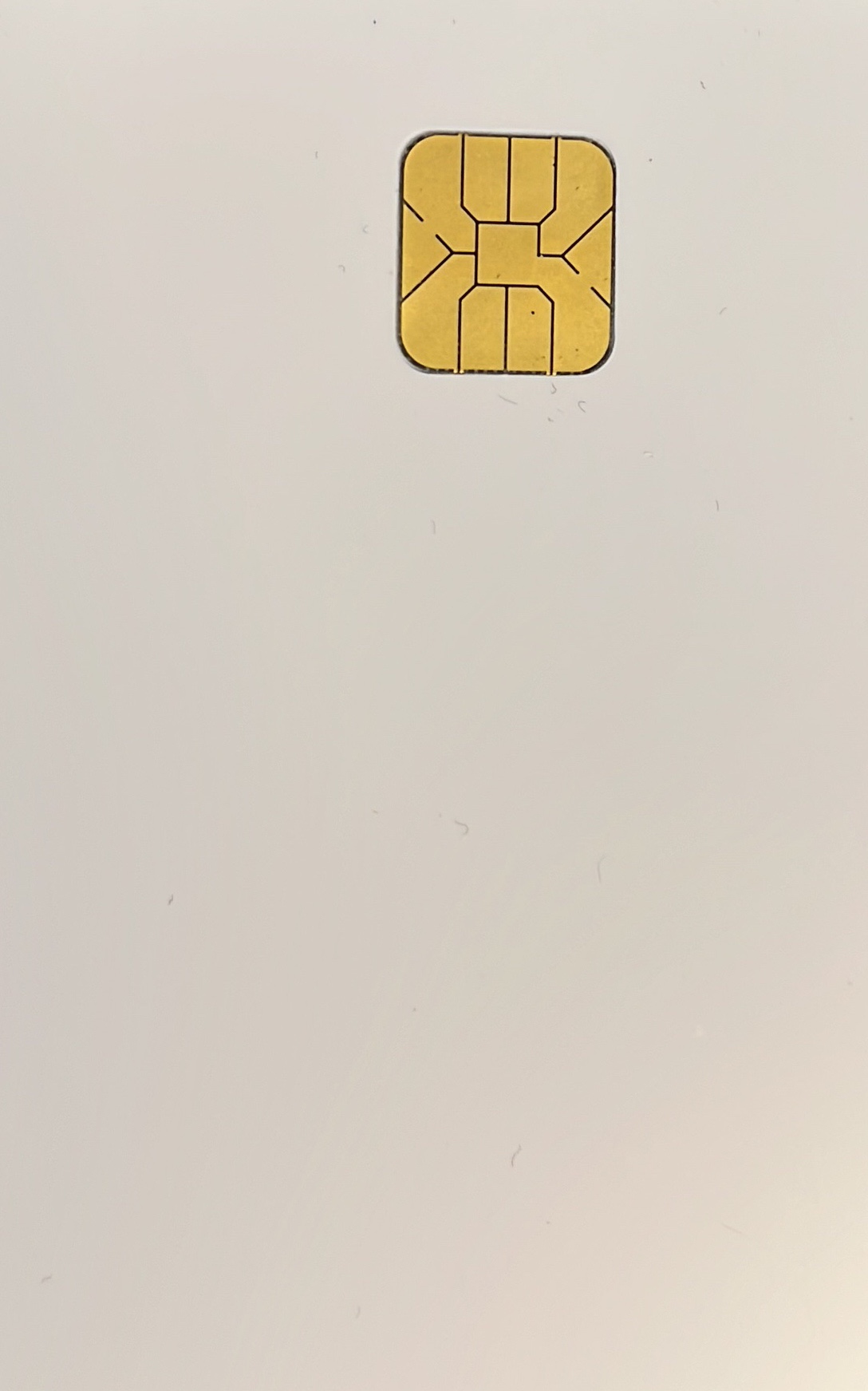 Smart Card with Chip and Handwritten Label