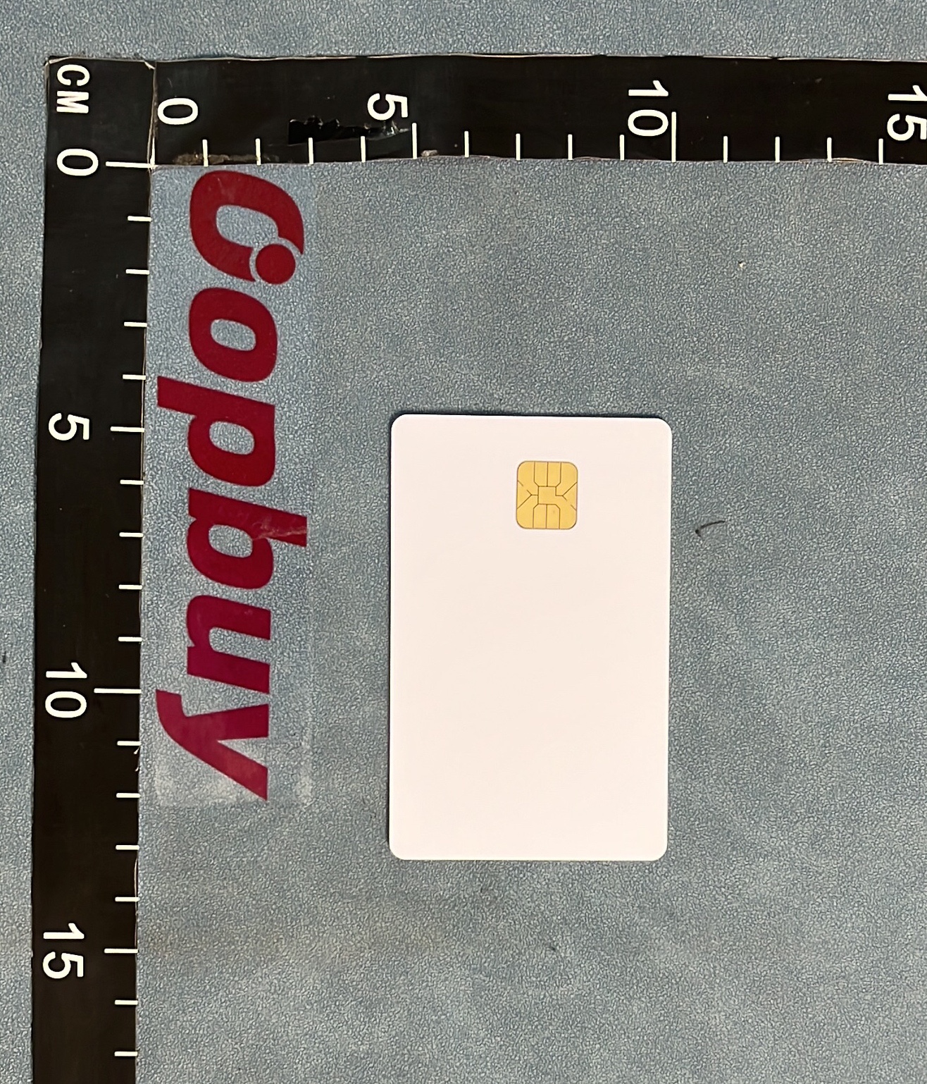 Smart Card with Chip and Handwritten Label