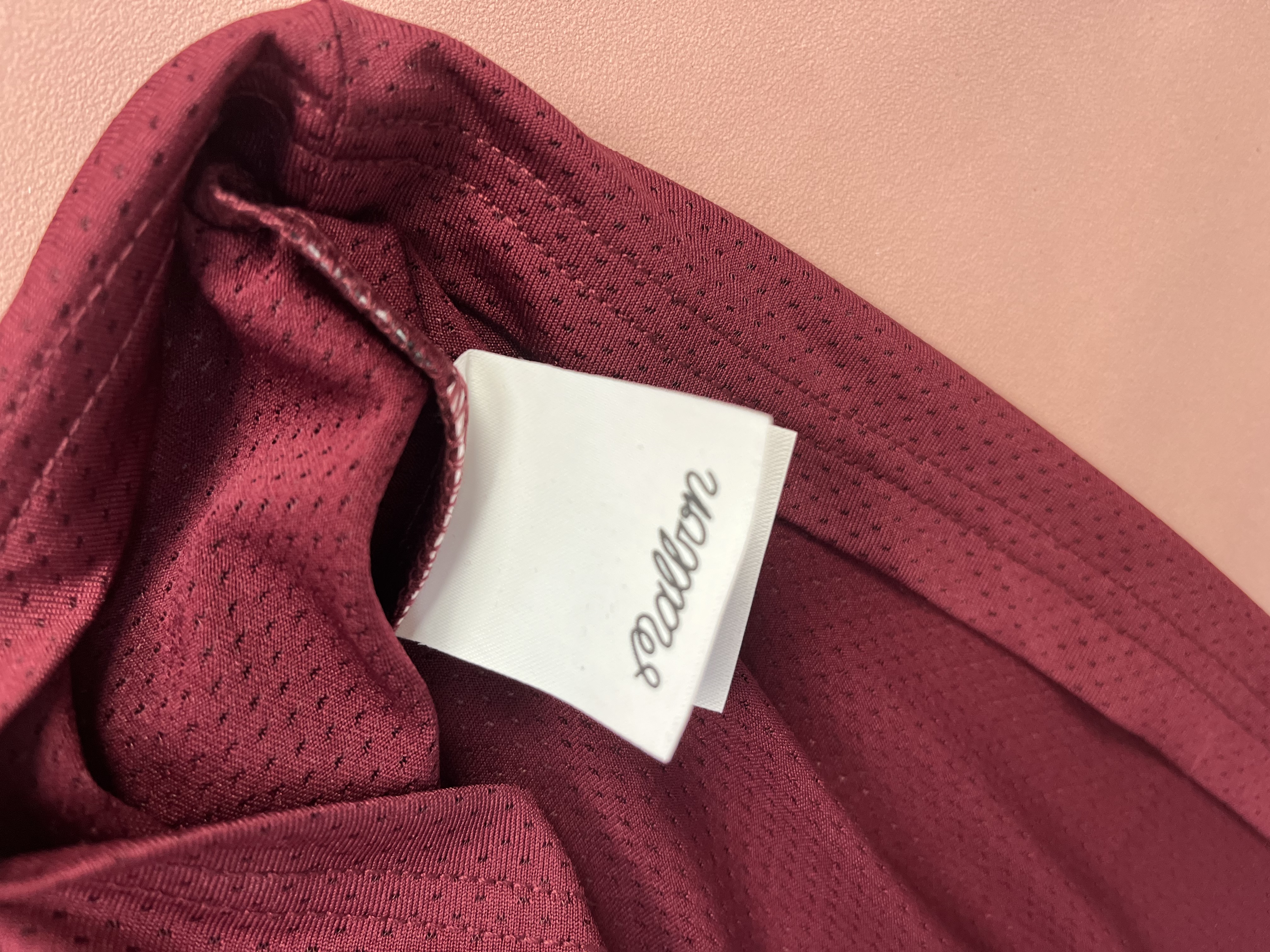 Red Polo Shirt with White Collar