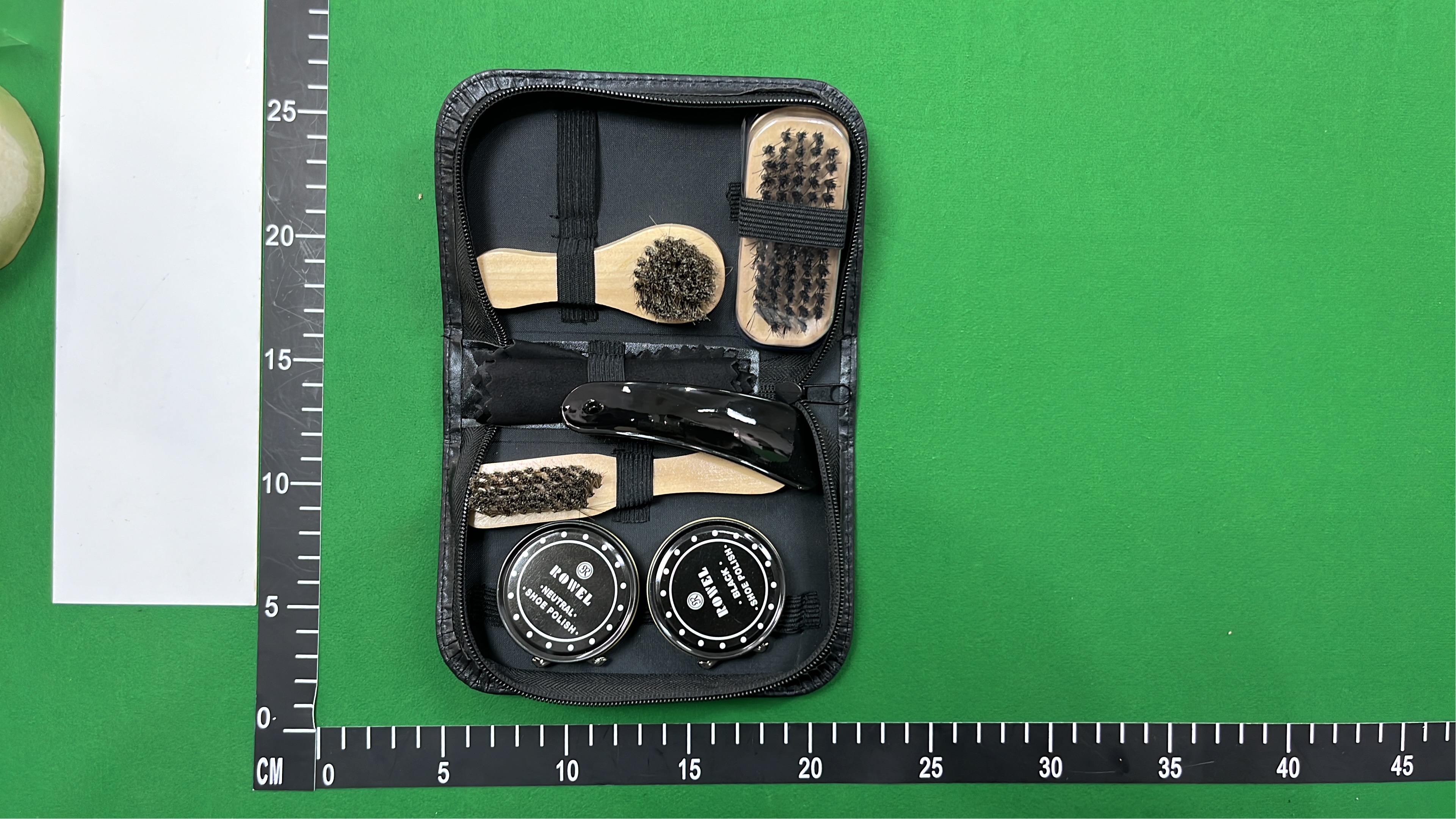 Shoe Care Kit with Brush, Polish, and Cloth
