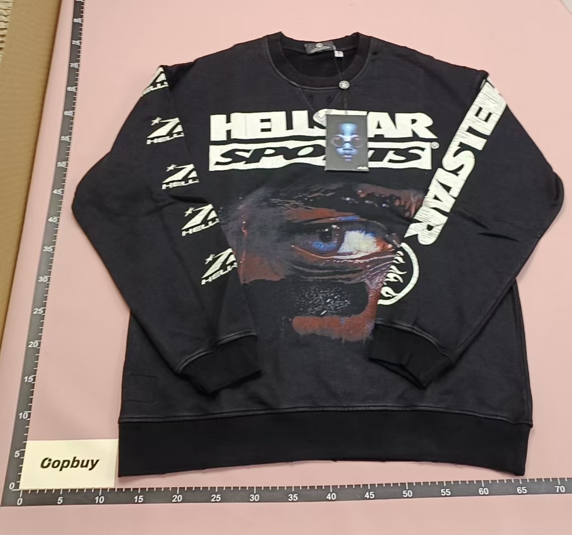Hellstar Sports Graphic Sweatshirt - Black Eye Print Design