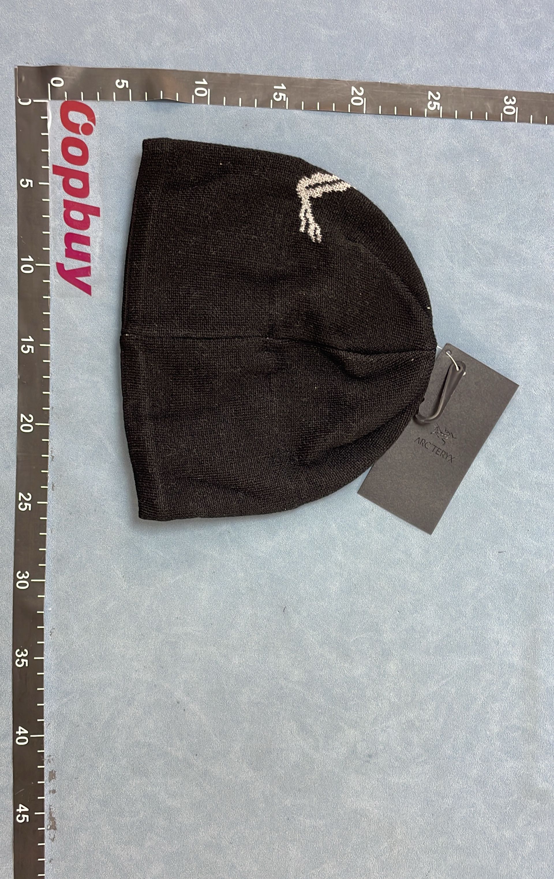 Stylish Navy Blue Beanie with Abstract Graffiti Design
