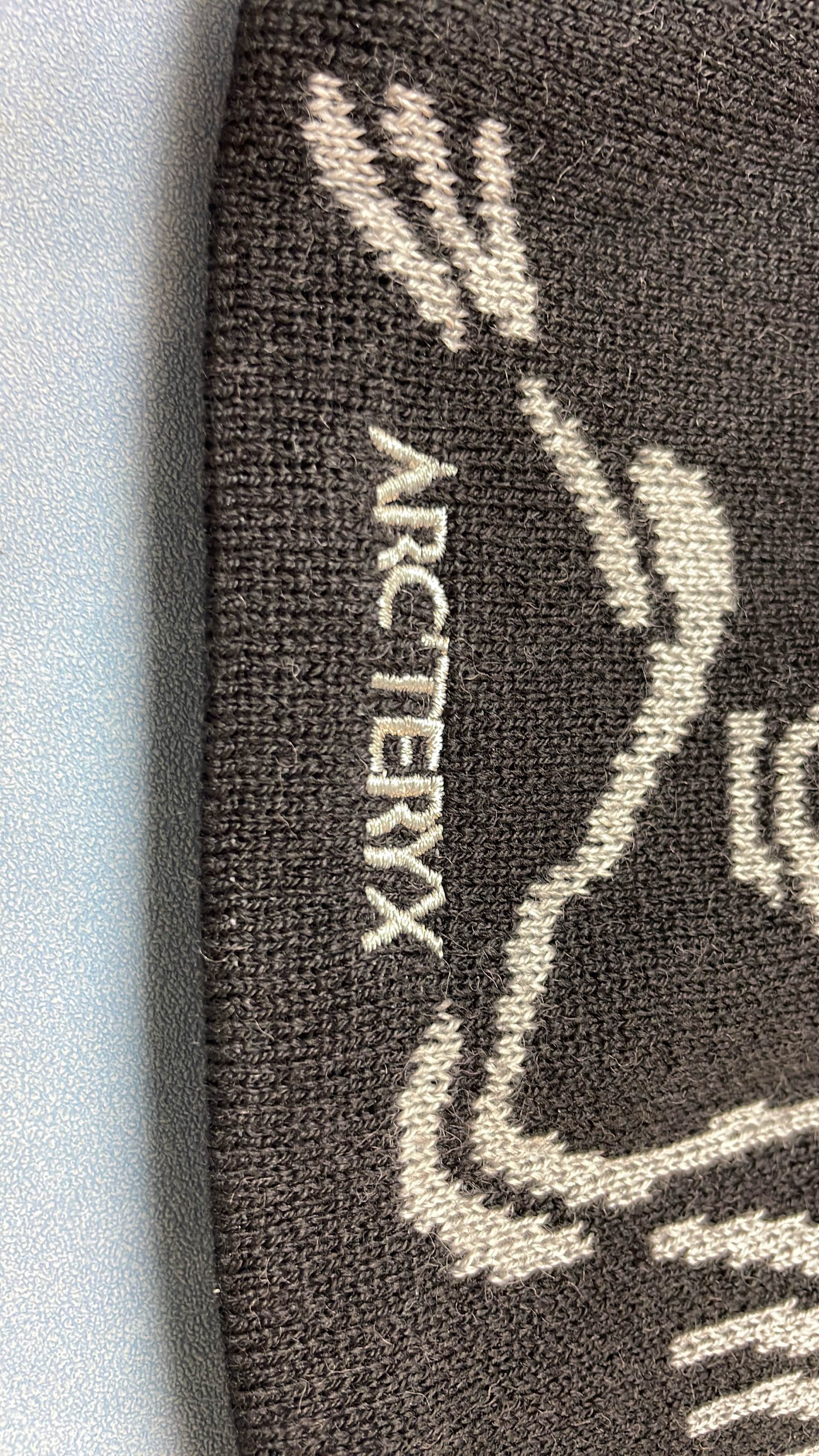 Stylish Navy Blue Beanie with Abstract Graffiti Design