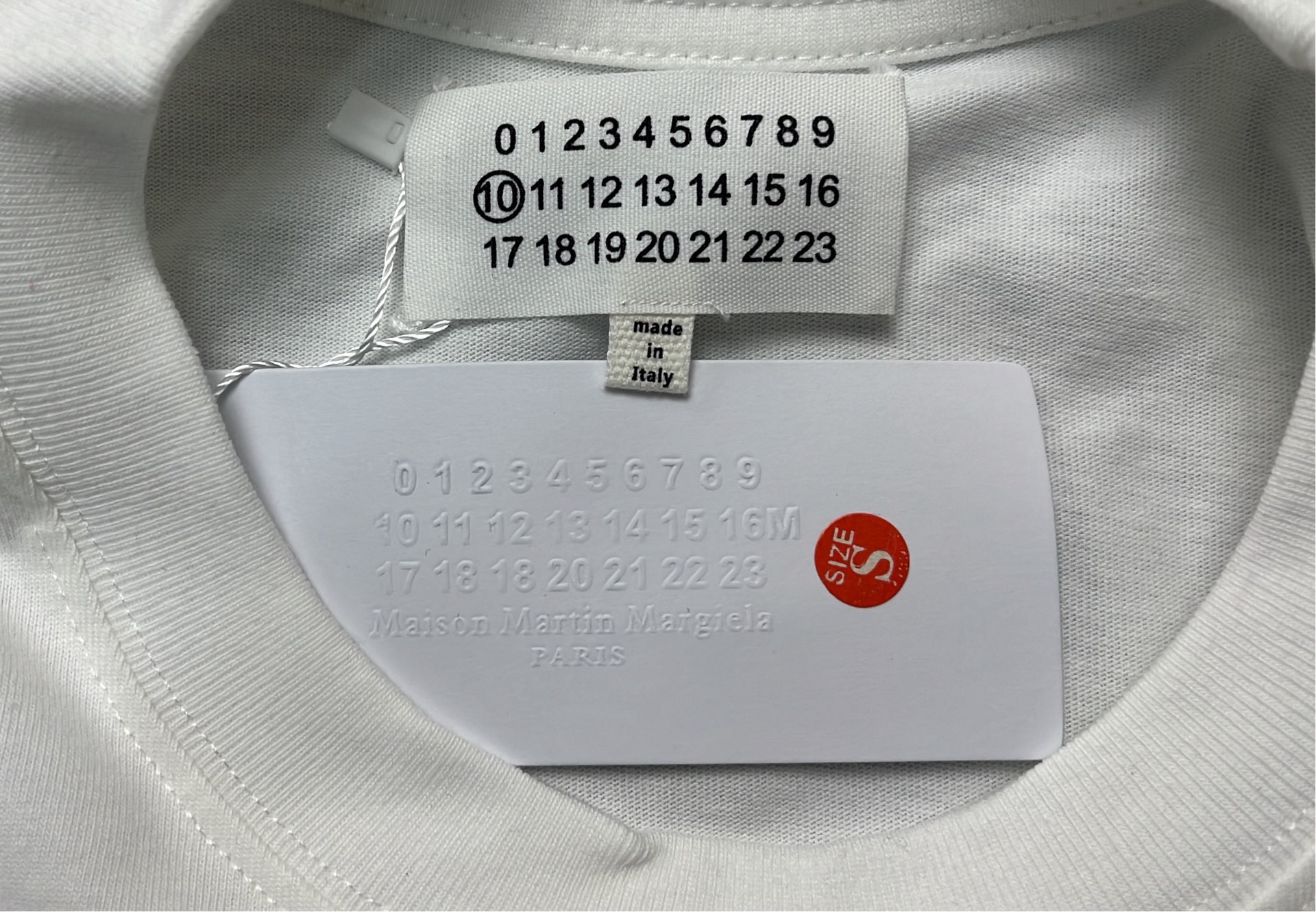 Maison Margiela Black T-Shirt with Numbered Cups Print