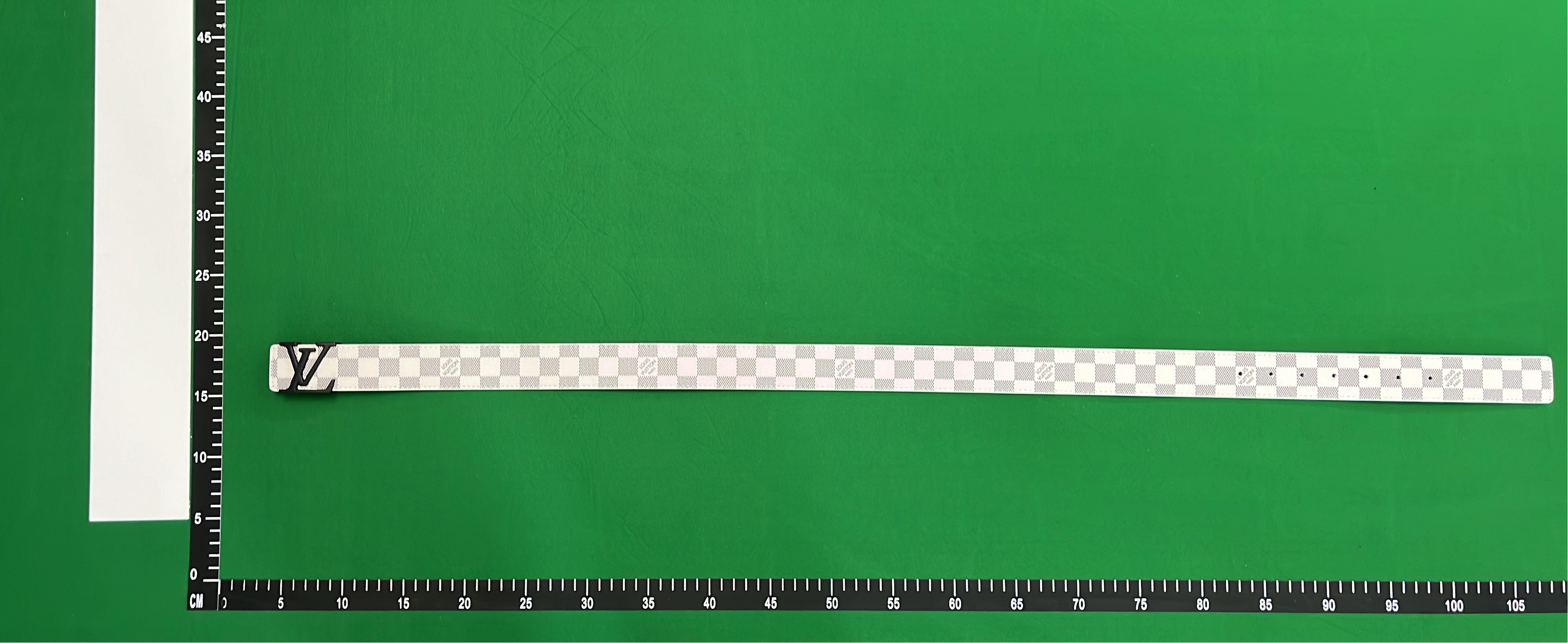 MCM Checkerboard Pattern Leather Belt for Men and Women