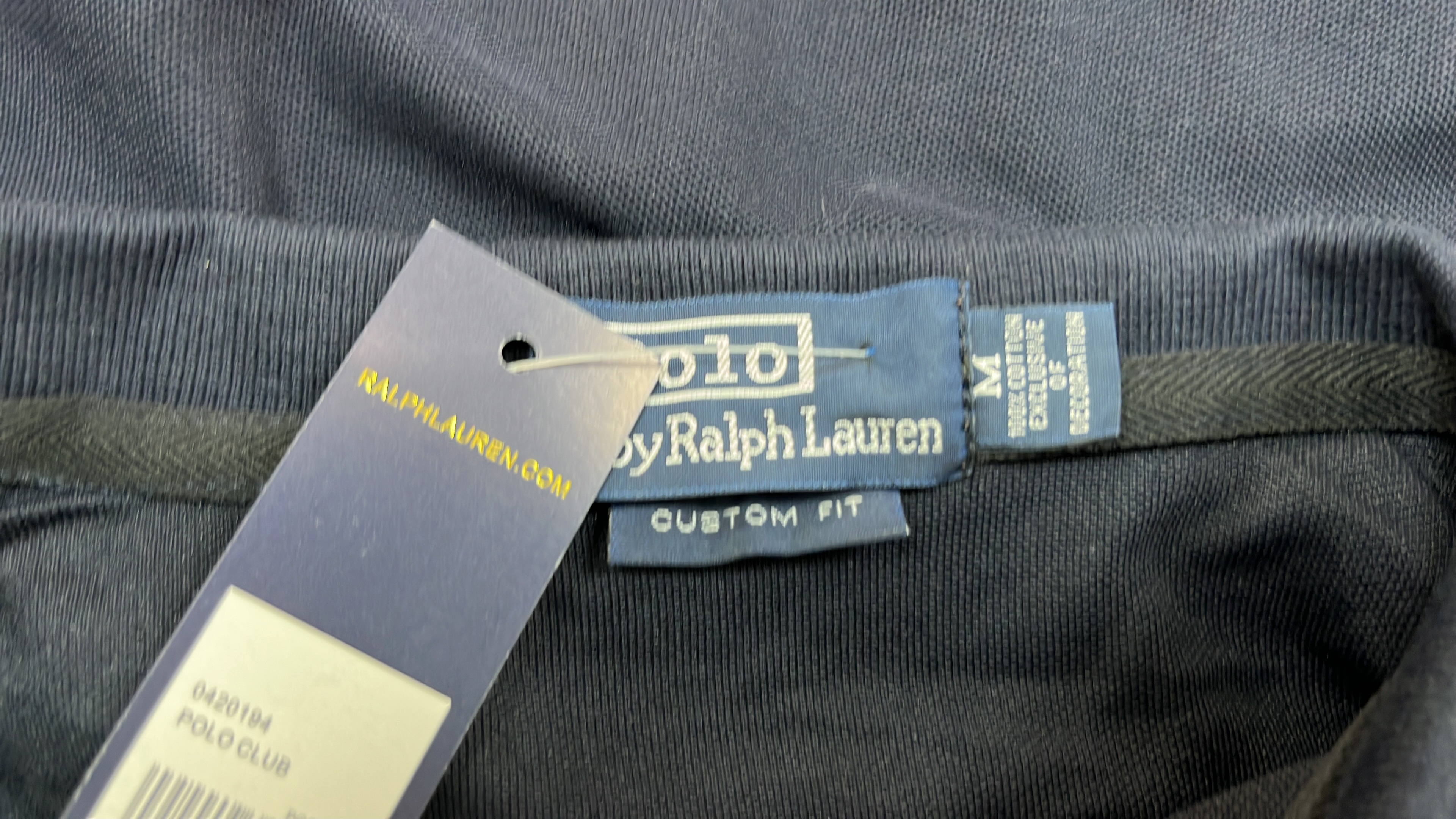 Blue Paris Polo Shirt with Gold Embroidery
