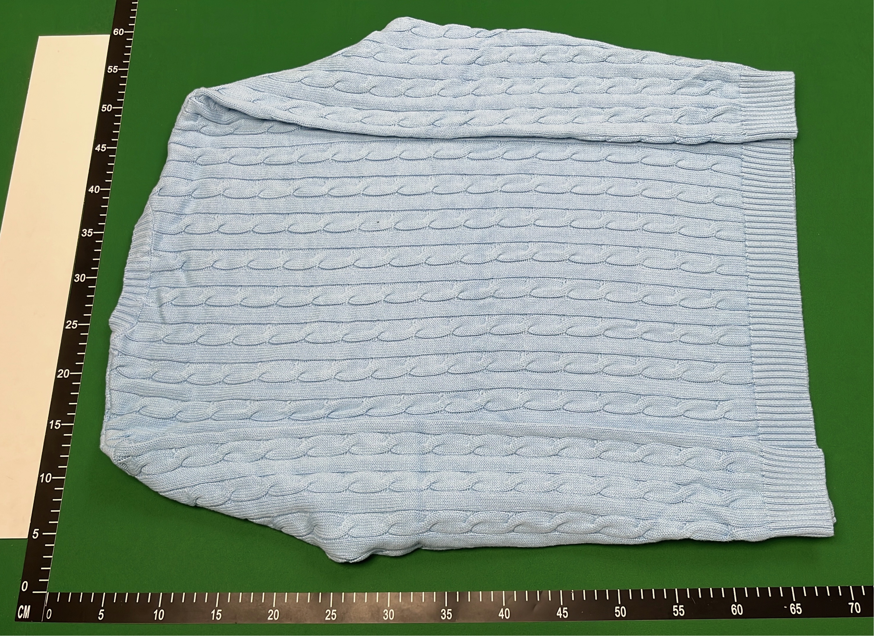 Light Blue Cable Knit Sweater for Men