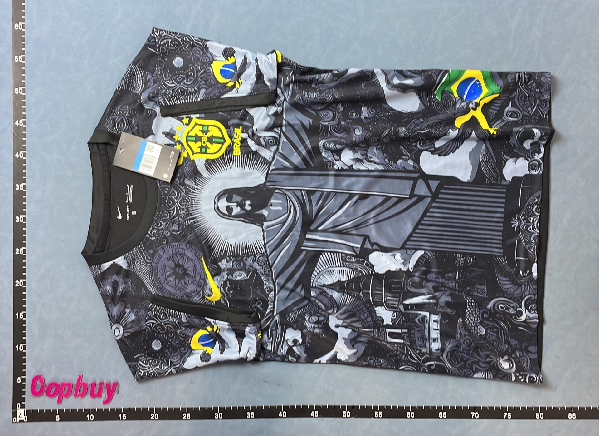 Brazil National Team Jersey - Black Artistic Design T-Shirt