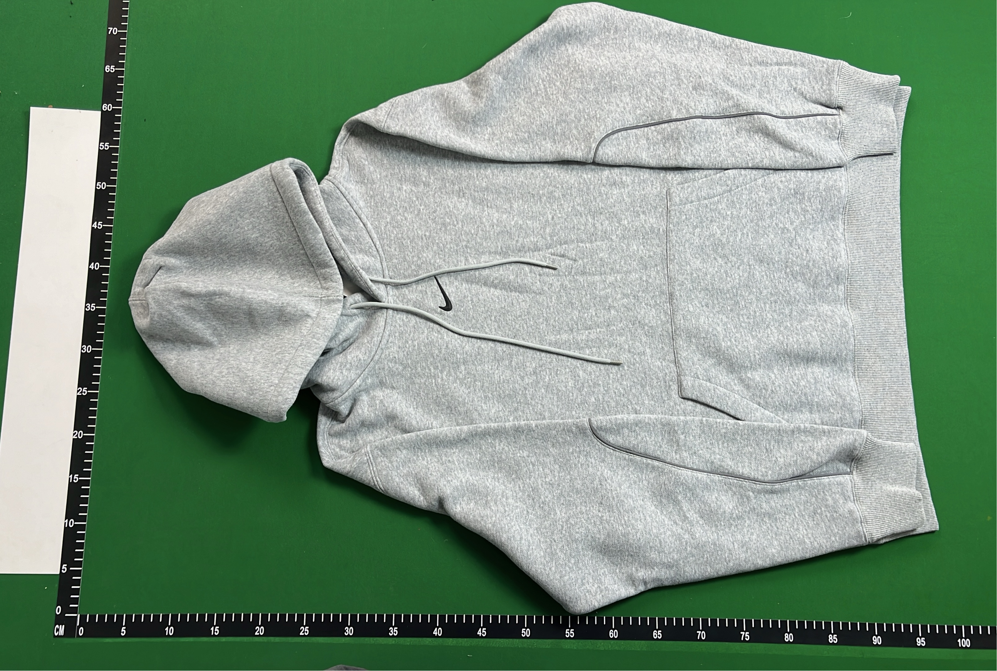 Nike Gray Hoodie with Swoosh Logo and Pocket