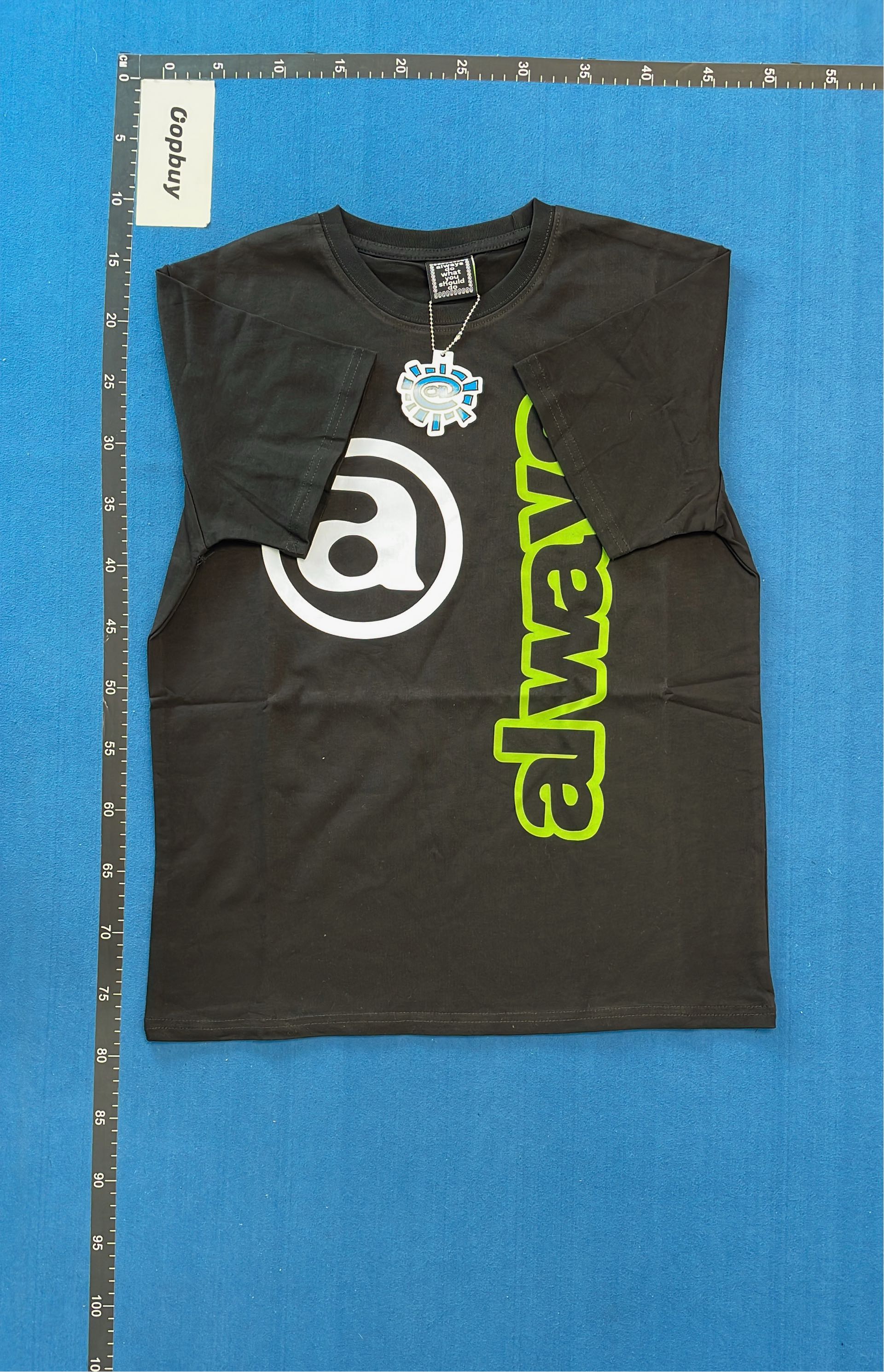 Black Always Logo T-Shirt with Neon Green Text