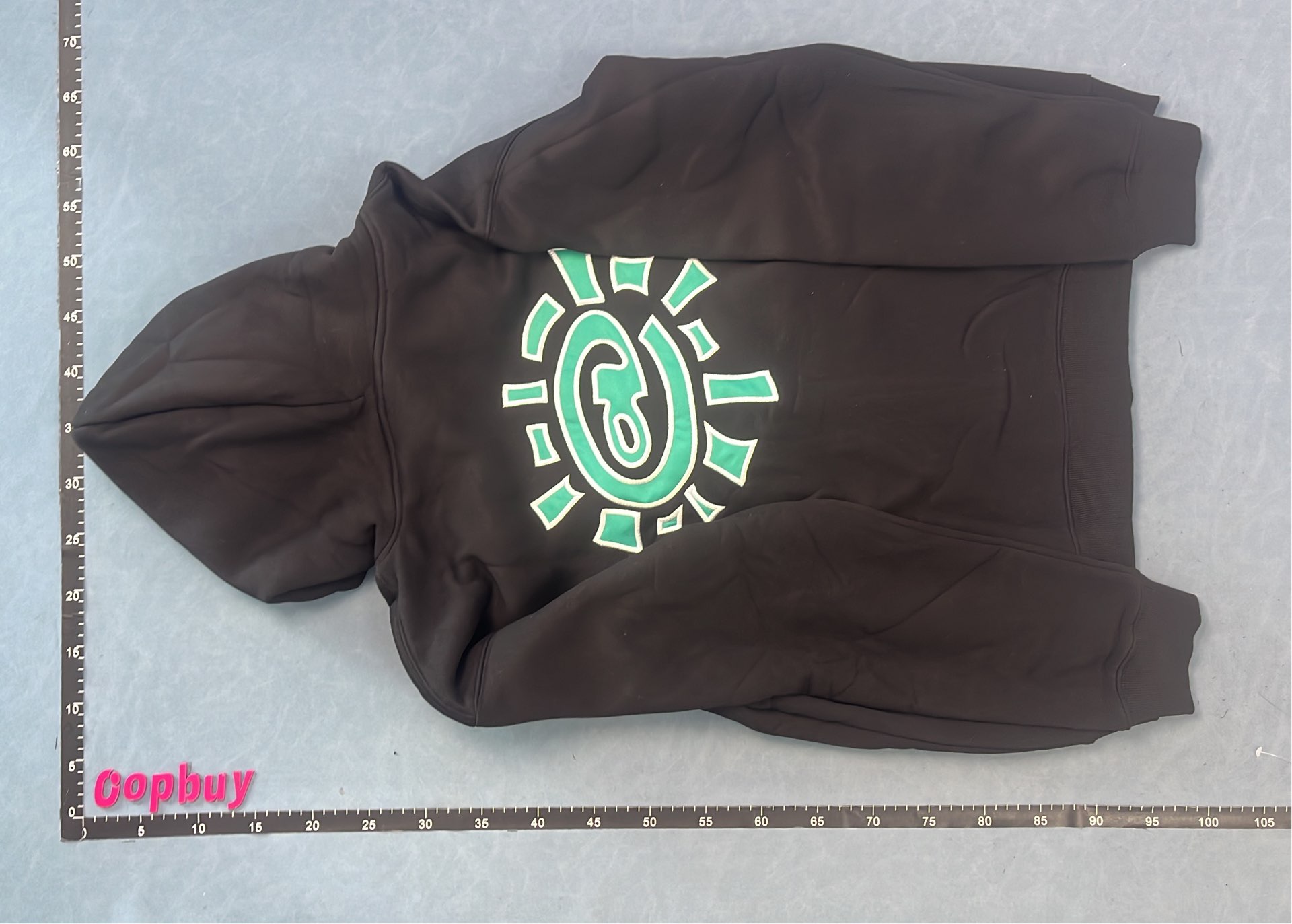 HUGO Black Zip-Up Hoodie with Teal Logo Design