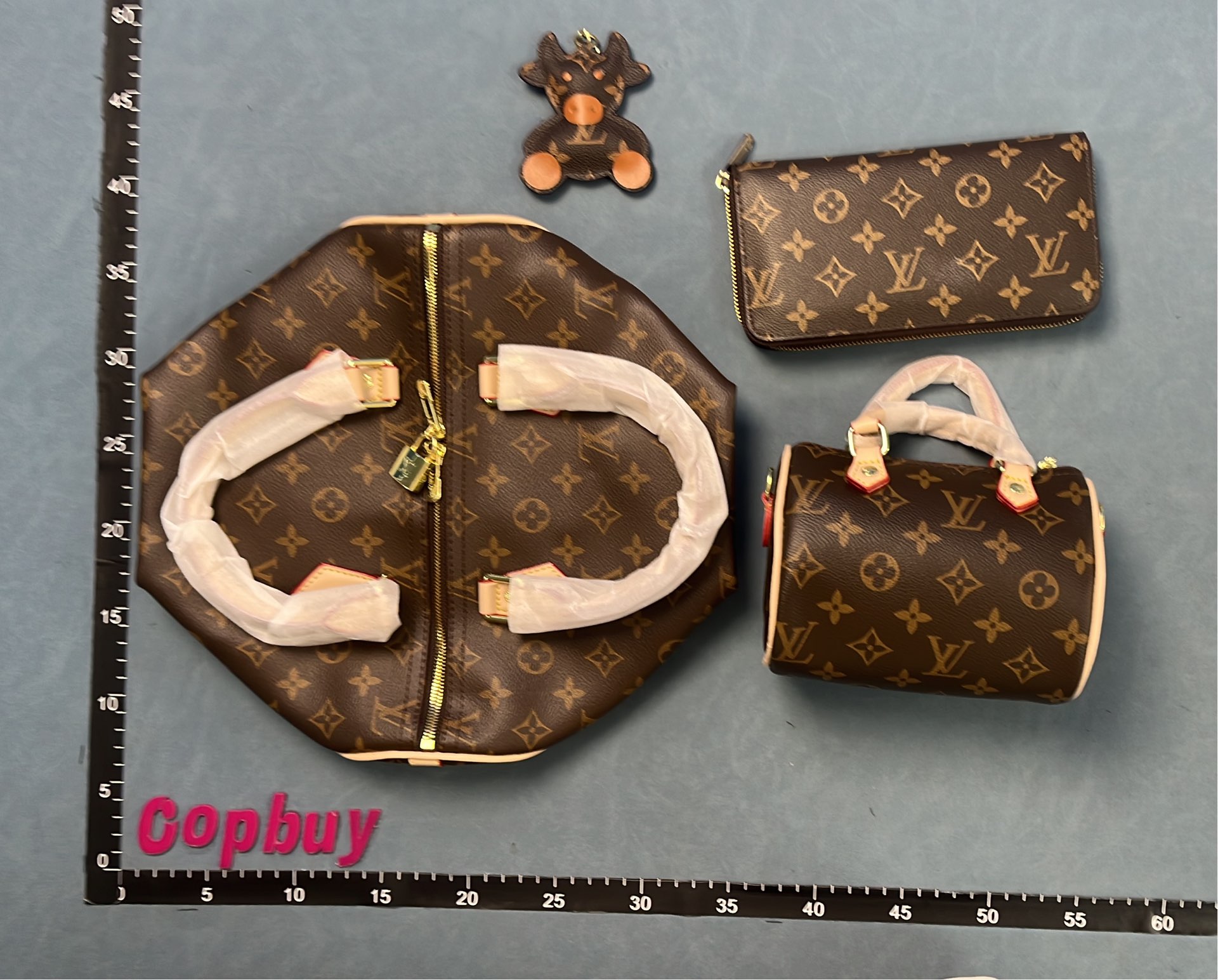 Louis Vuitton Monogram Tote Bag Set with Wallet and Pouch