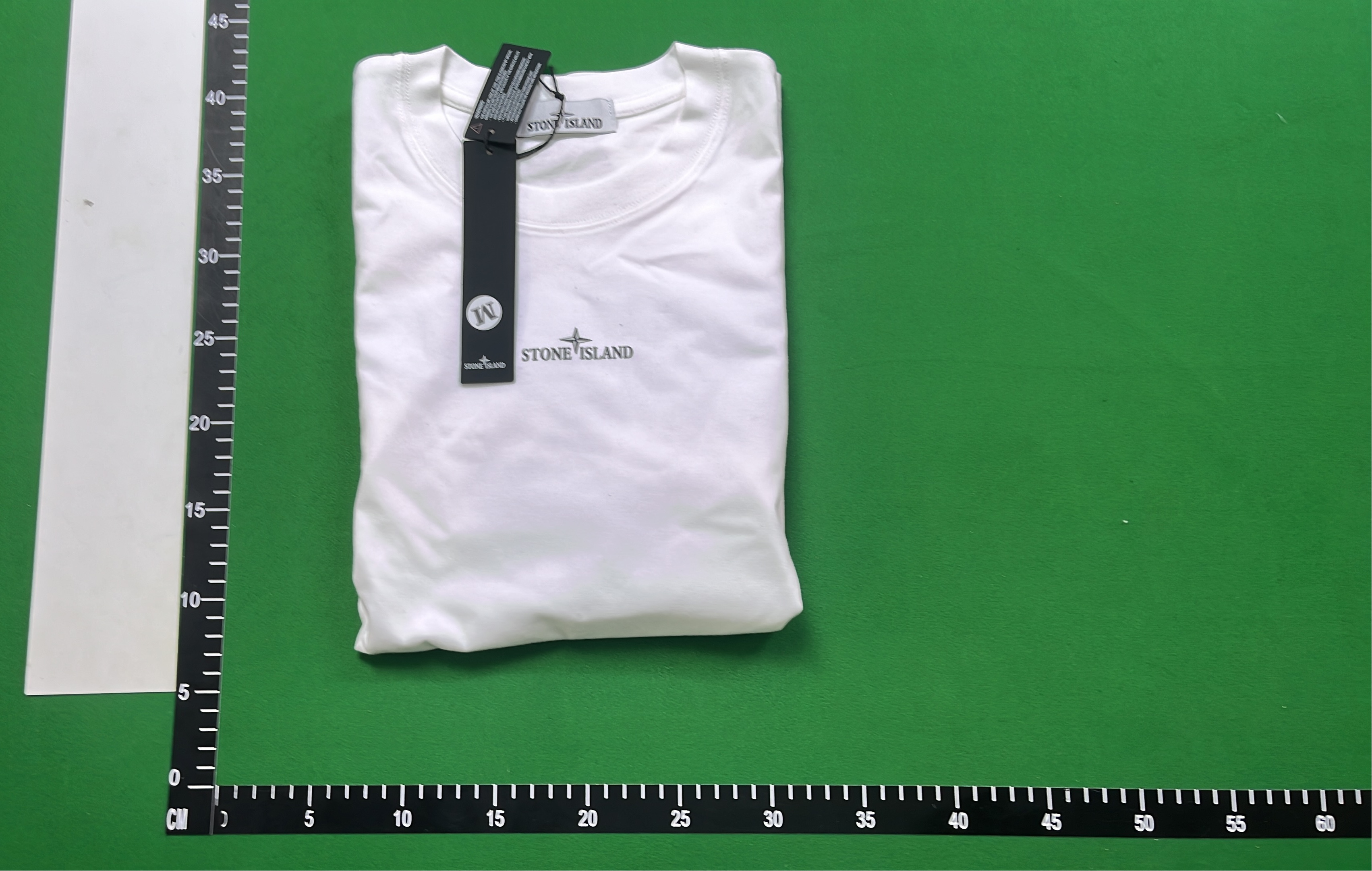 Stone Island White T-Shirt with Compass Logo