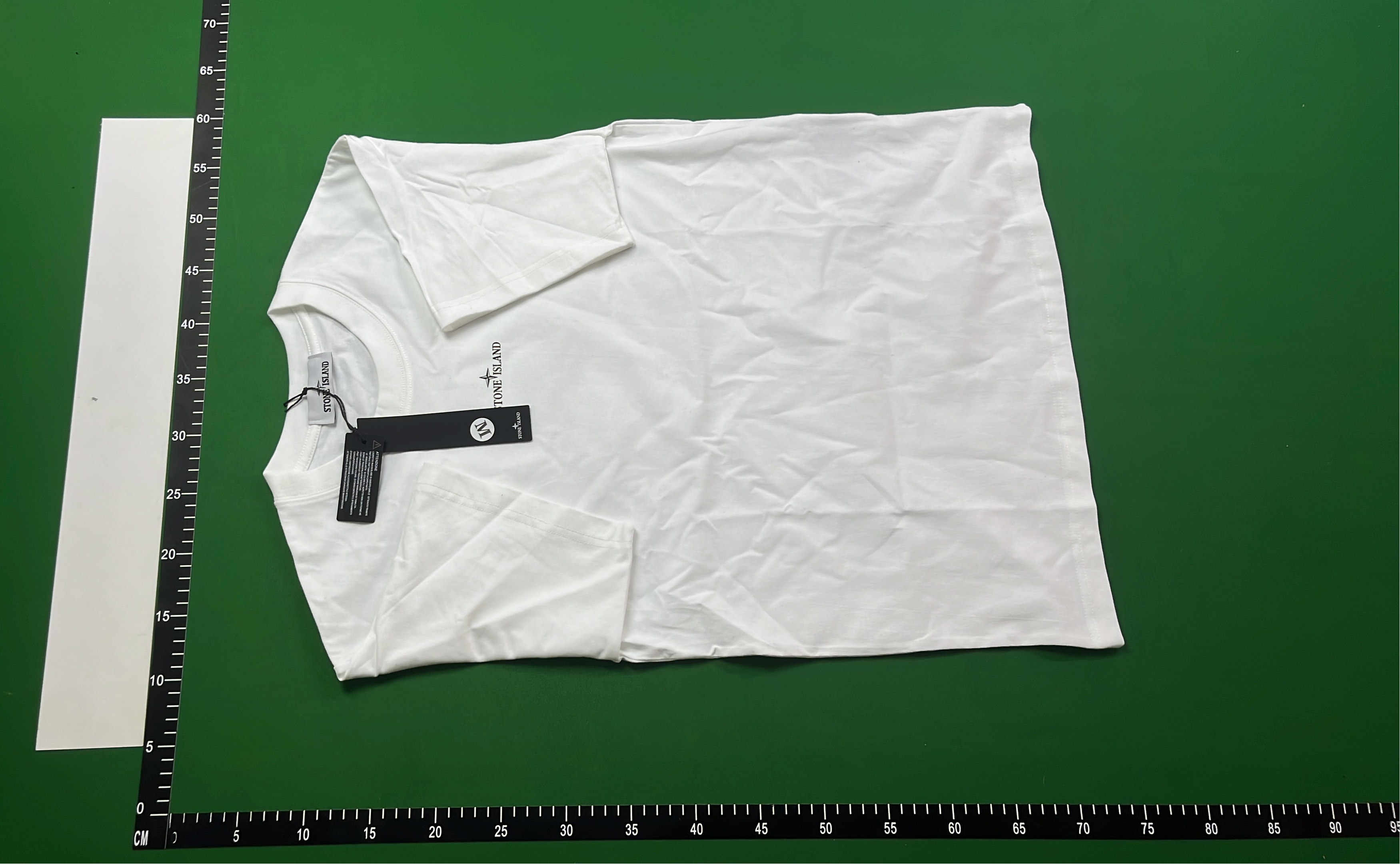 Stone Island White T-Shirt with Compass Logo