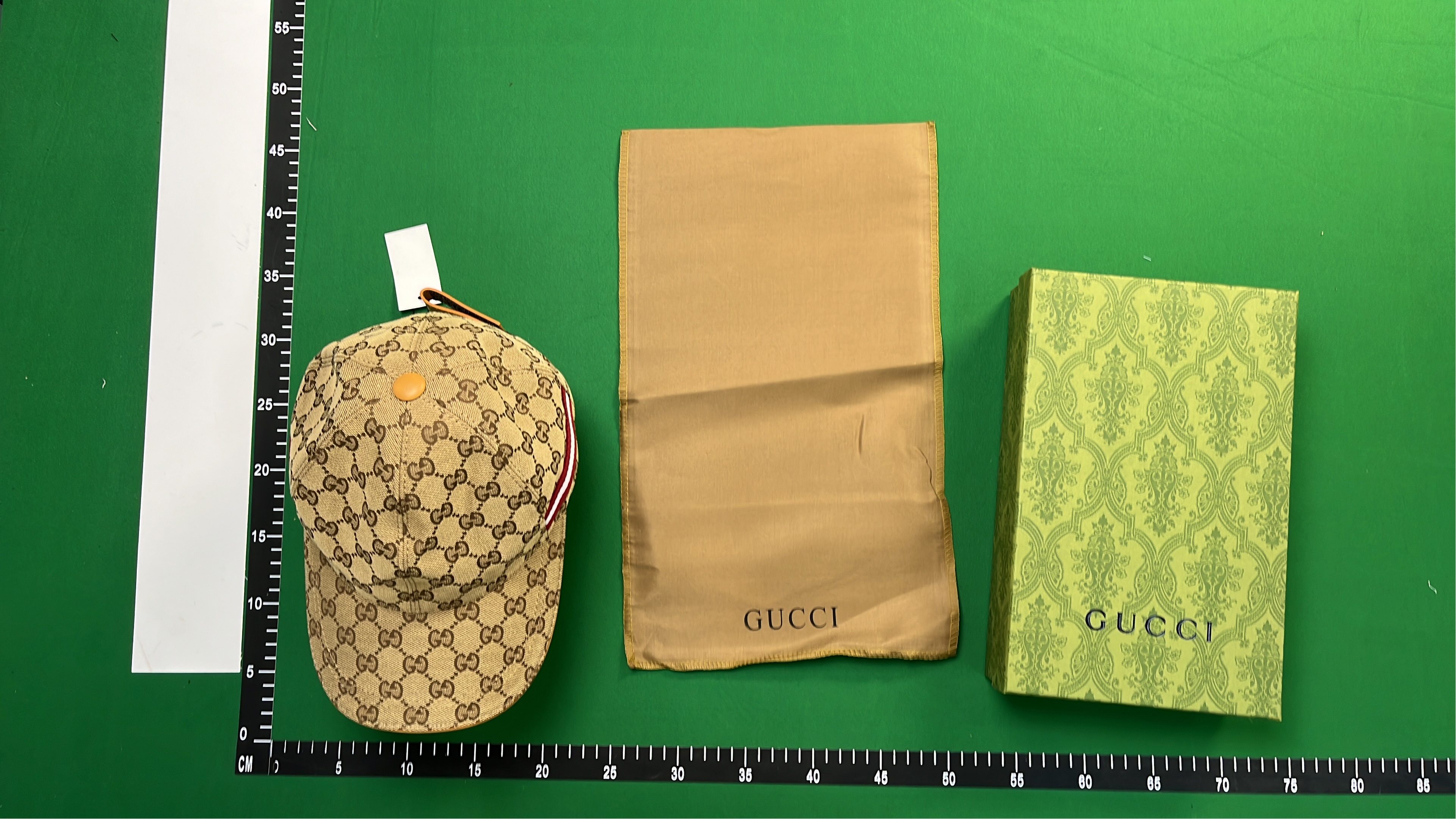 Gucci White GG Monogram Baseball Cap