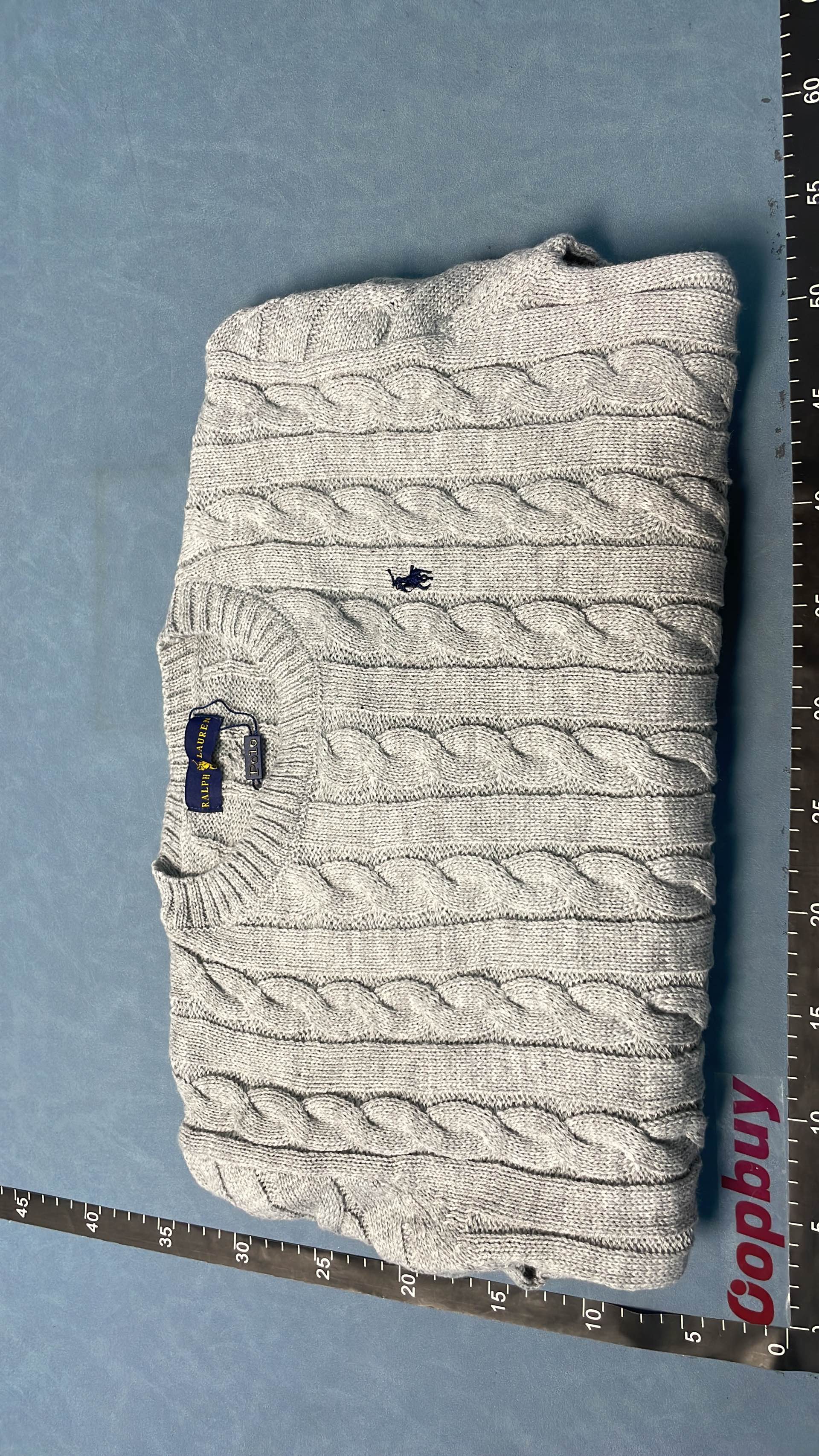 Men's Black Cable Knit V-Neck Sweater