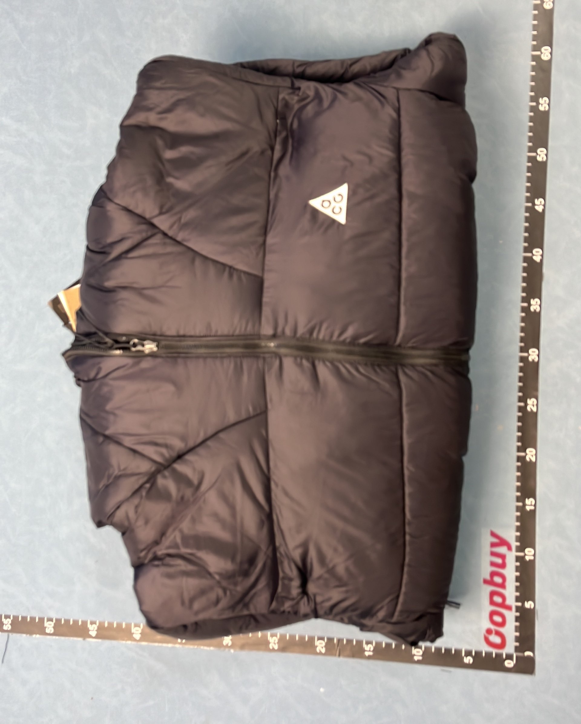 Men's Black Puffer Jacket with Hood and Logo