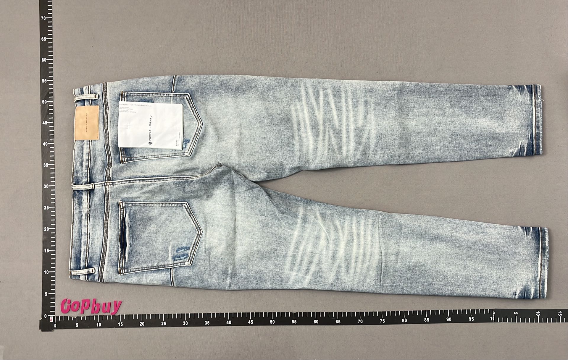 Purple Distressed Denim Jeans for Men